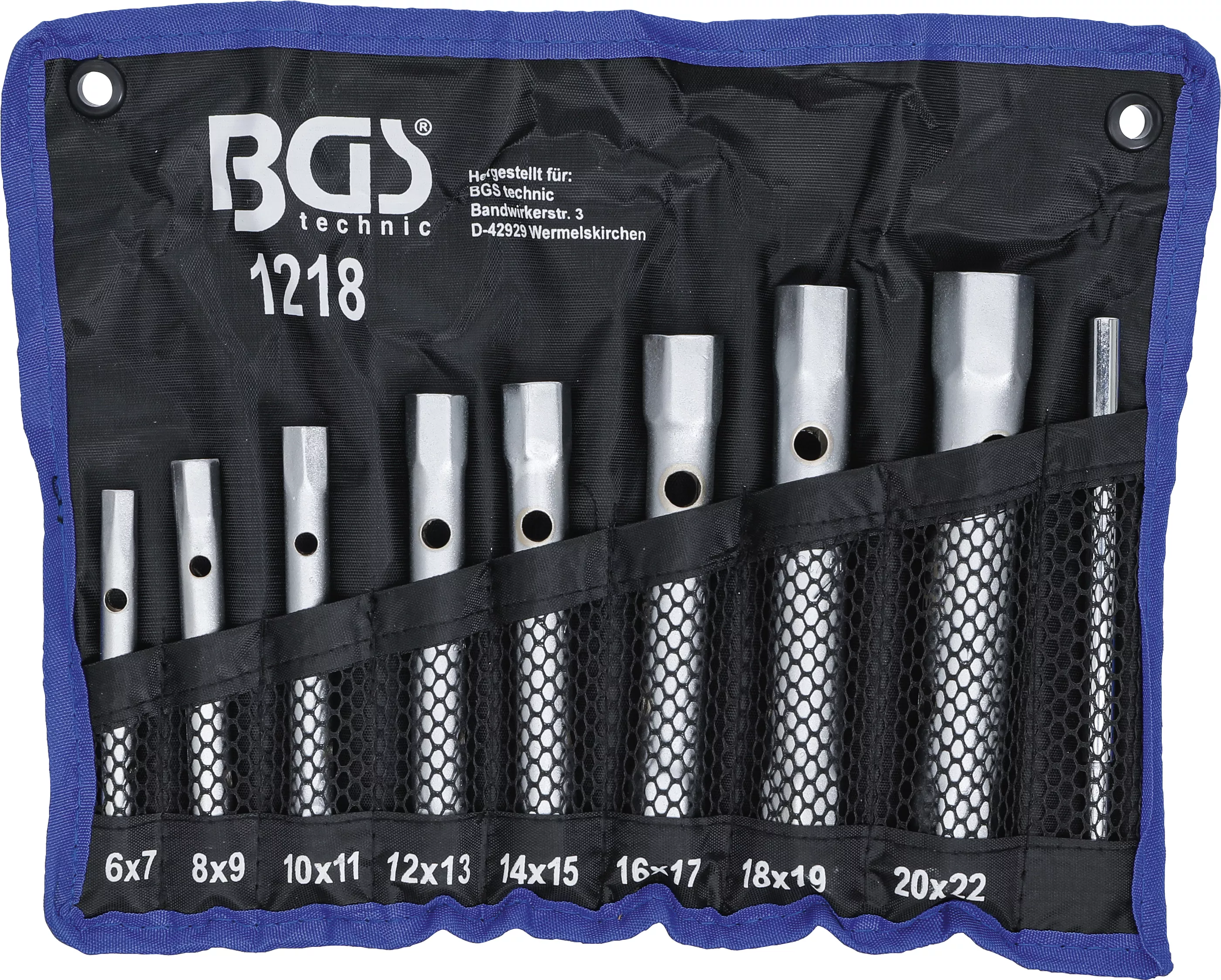 Set chei tubulare pentru tevi | 6 x 7 - 20 x 22 mm | 9 piese [5]