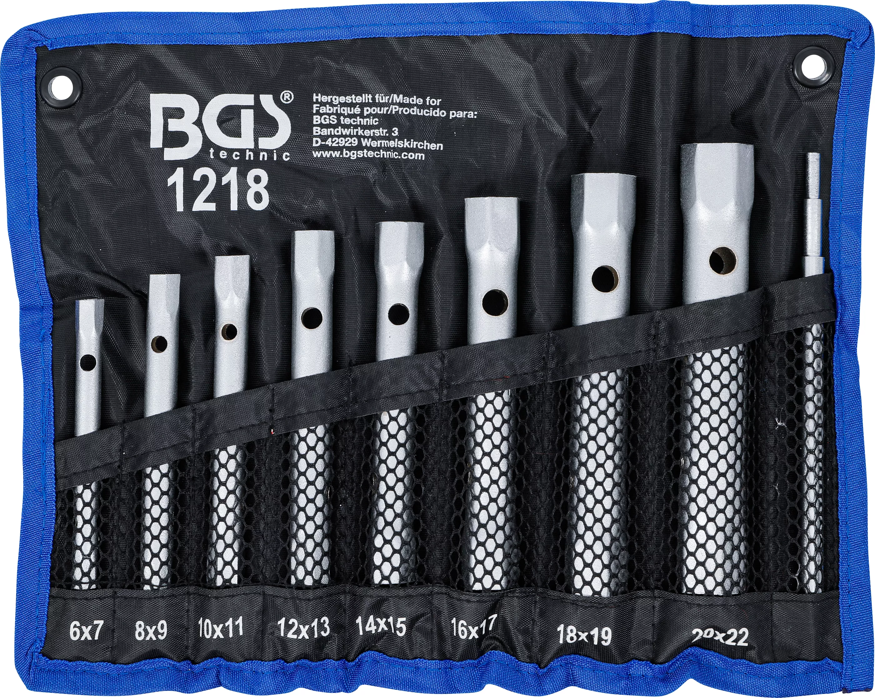 Set chei tubulare pentru tevi | 6 x 7 - 20 x 22 mm | 9 piese [6]