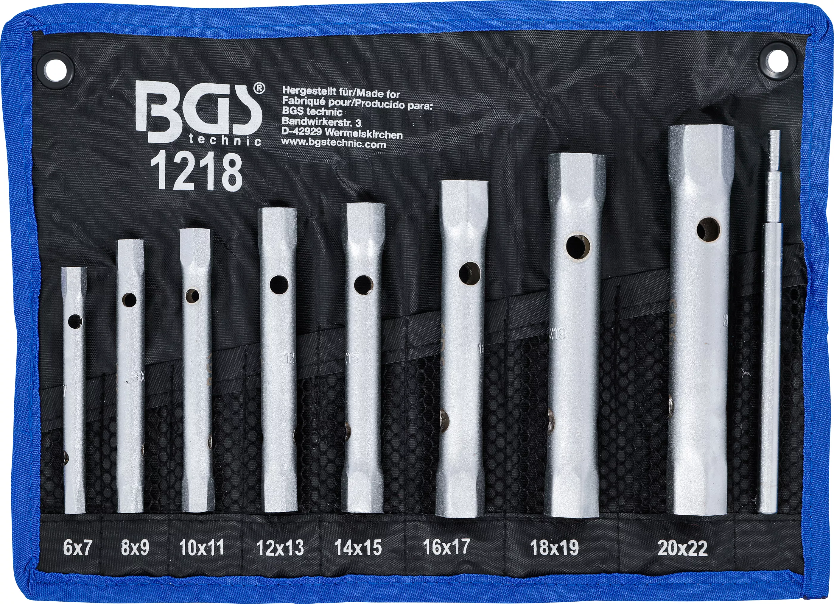 Set chei tubulare pentru tevi | 6 x 7 - 20 x 22 mm | 9 piese [1]