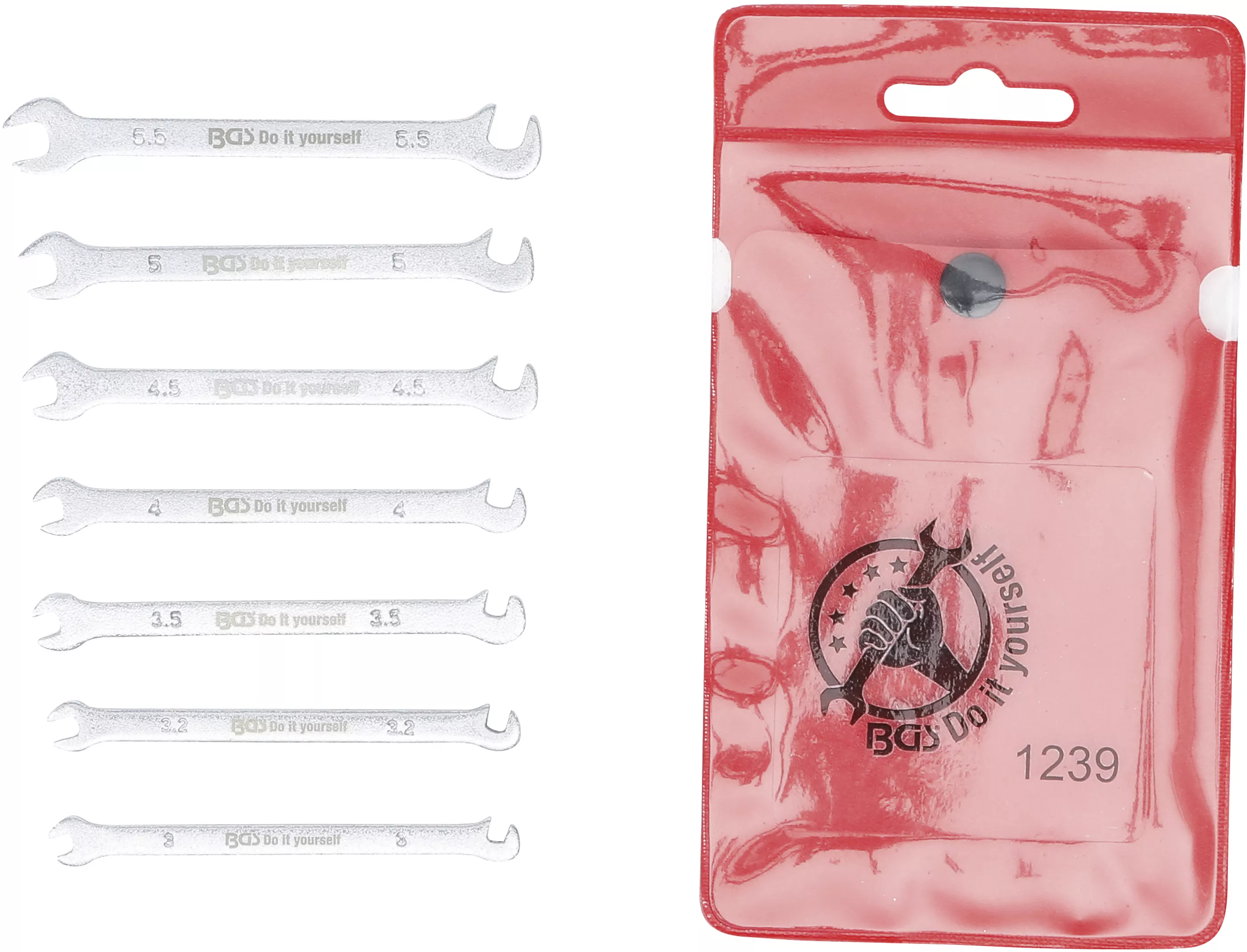 Set cheie fixa dubla | executie mini | 3 - 5,5 mm | 7 piese [2]