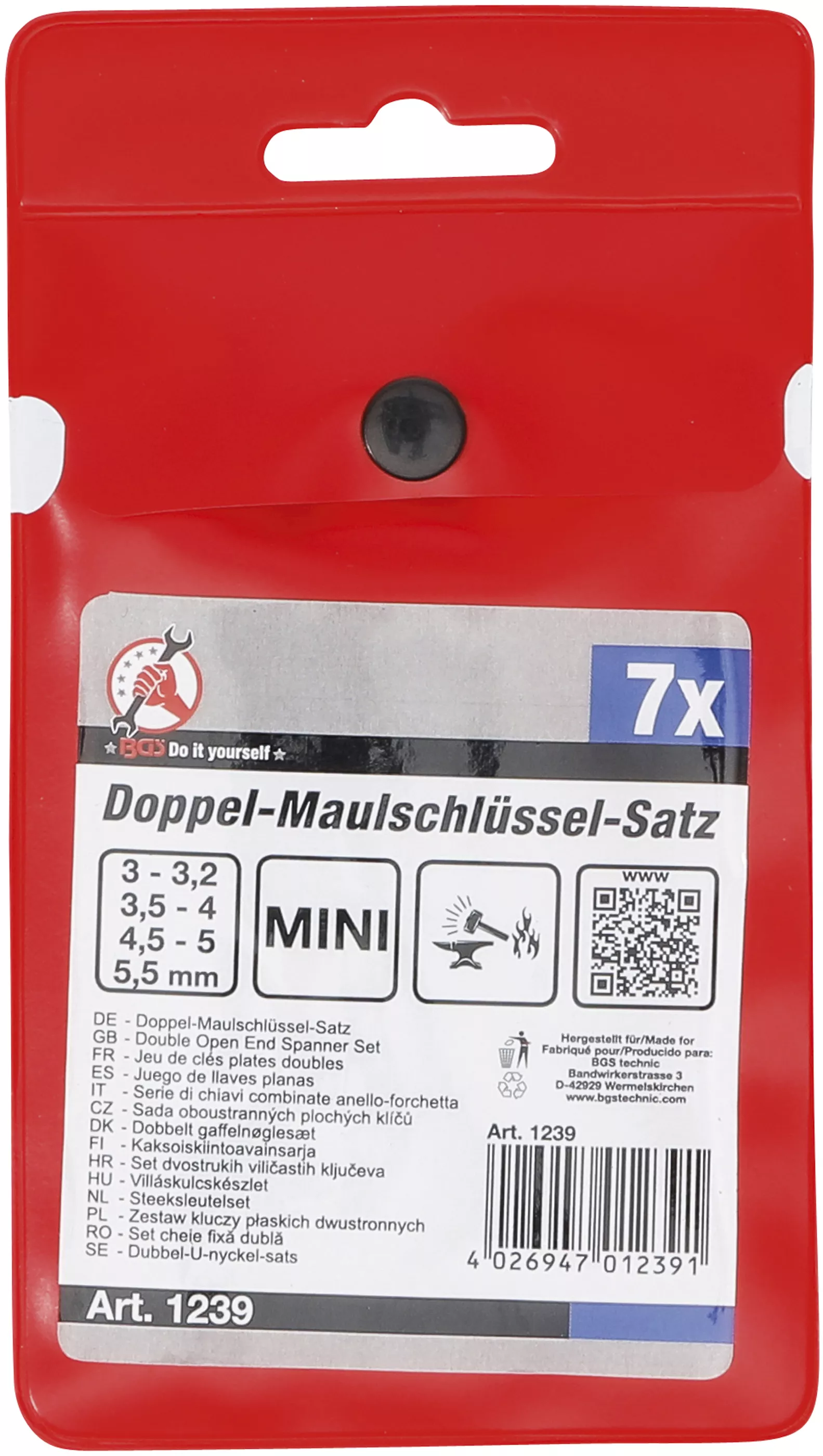 Set cheie fixa dubla | executie mini | 3 - 5,5 mm | 7 piese [3]