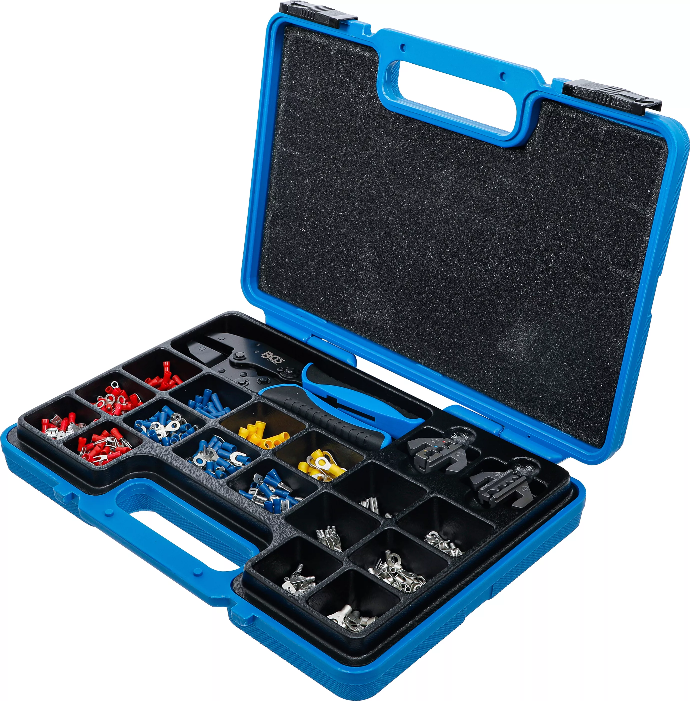 Set clesti sertizare | cu 2 perechi falci | cu sortiment papuci de cablu | 1000 piese [4]