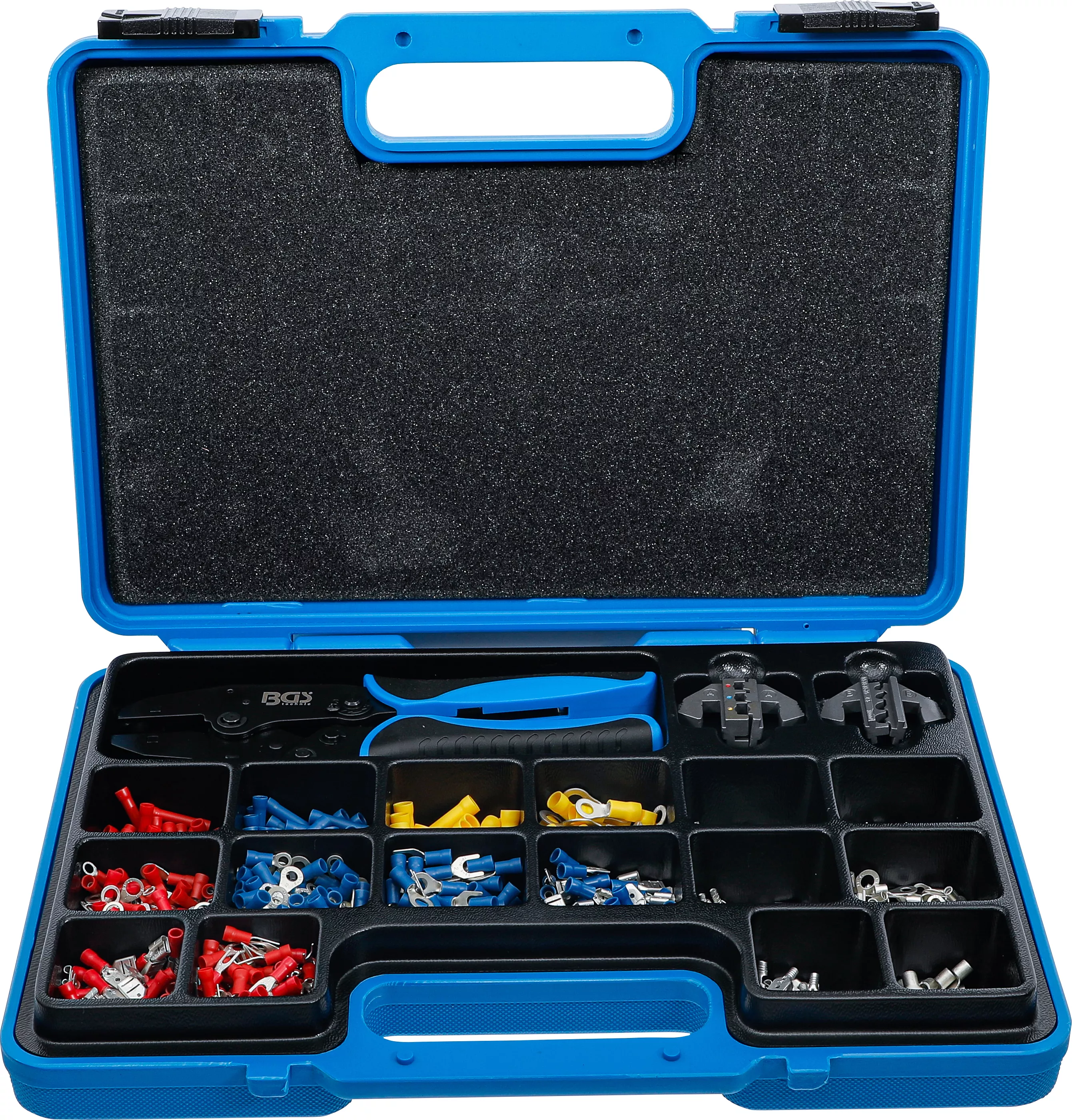 Set clesti sertizare | cu 2 perechi falci | cu sortiment papuci de cablu | 1000 piese [5]
