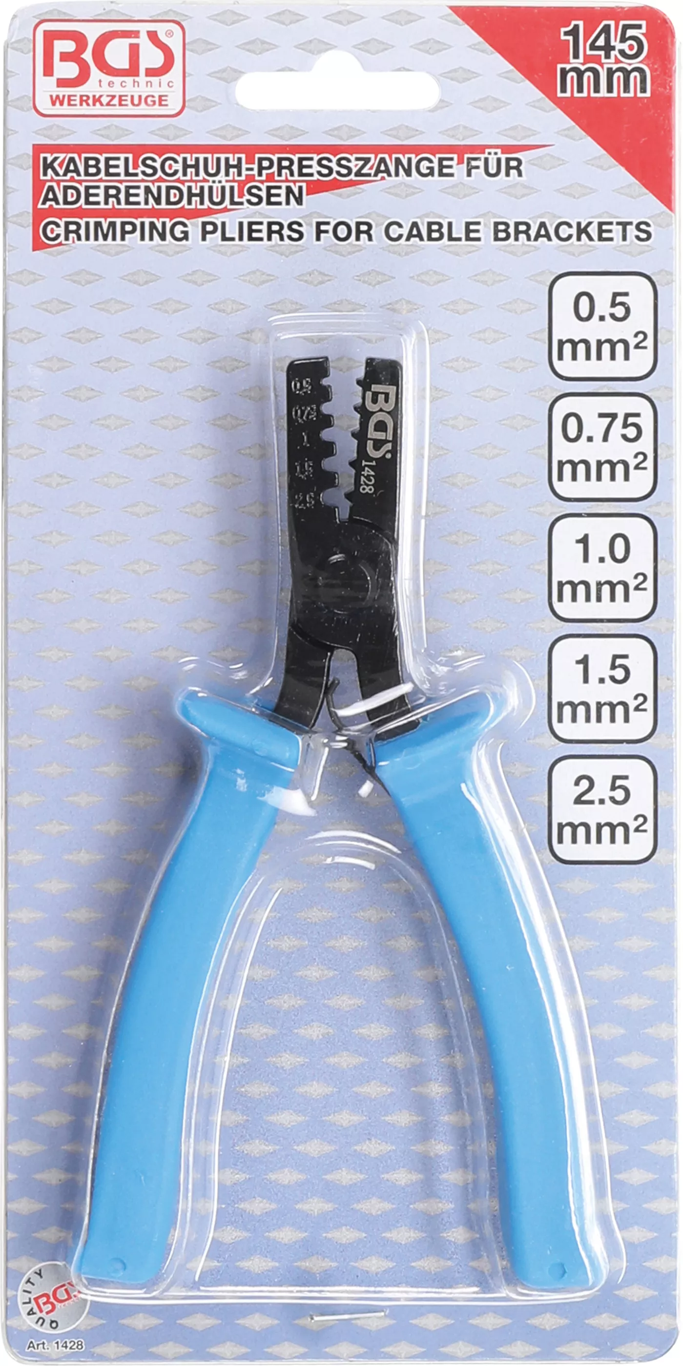 Cleste de presare papuci cablu | pentru papuci tubulari sertizati 0,5 - 2,5 mm² [3]