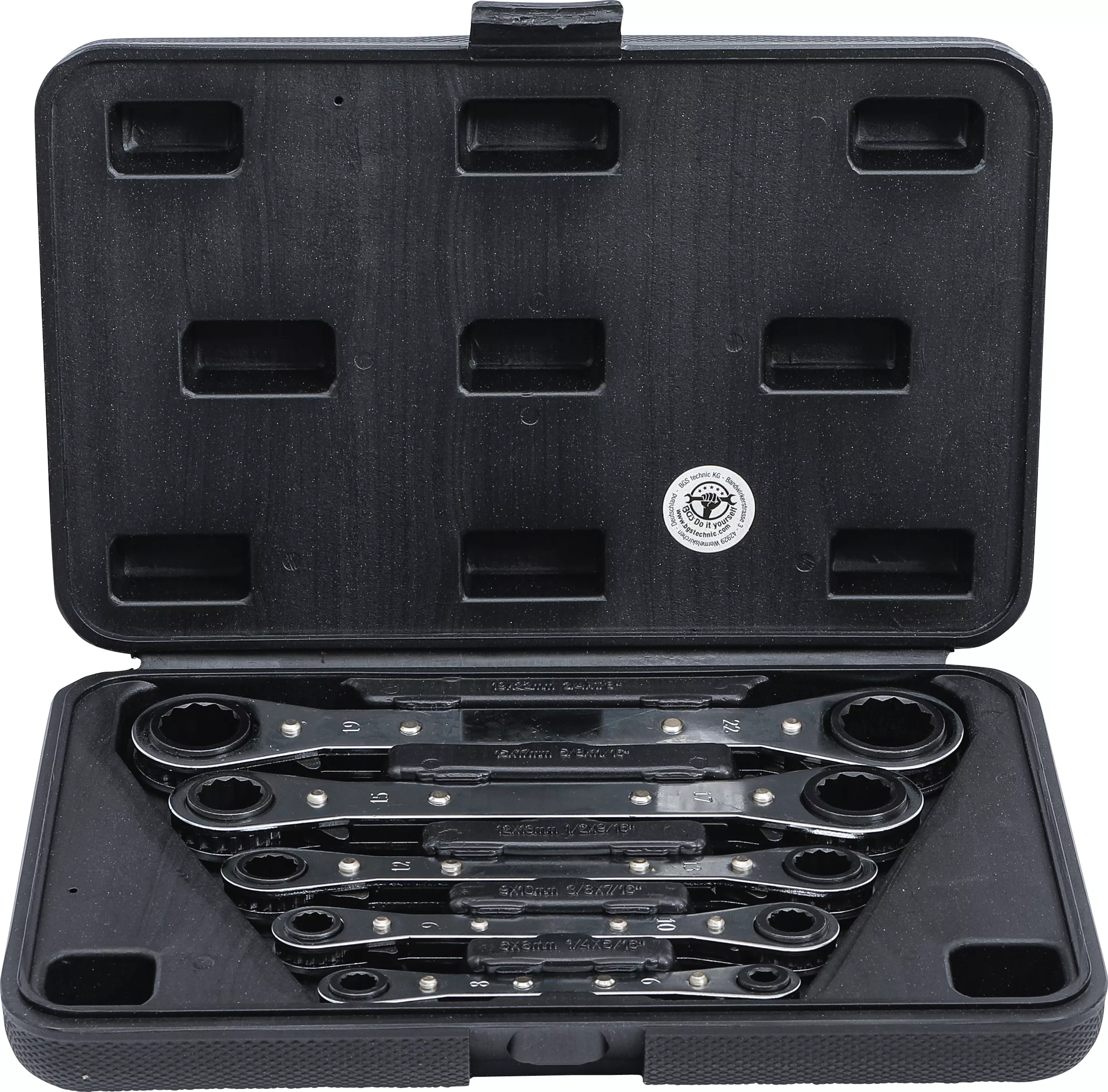 Set chei inelare cu clichet, drepte, reversibile | 6 x 8 - 19 x 22 mm | 5 piese [2]