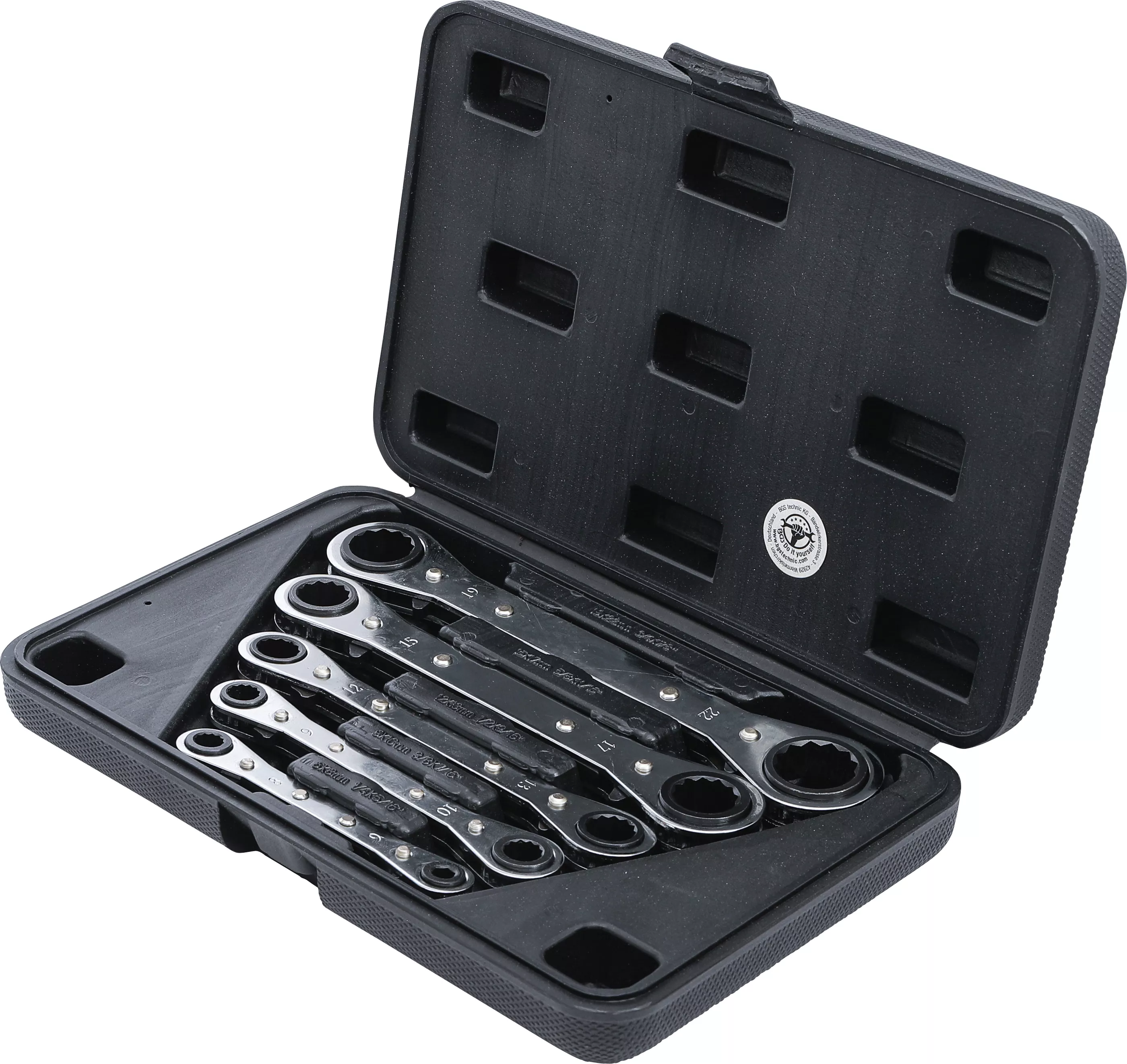 Set chei inelare cu clichet, drepte, reversibile | 6 x 8 - 19 x 22 mm | 5 piese [4]