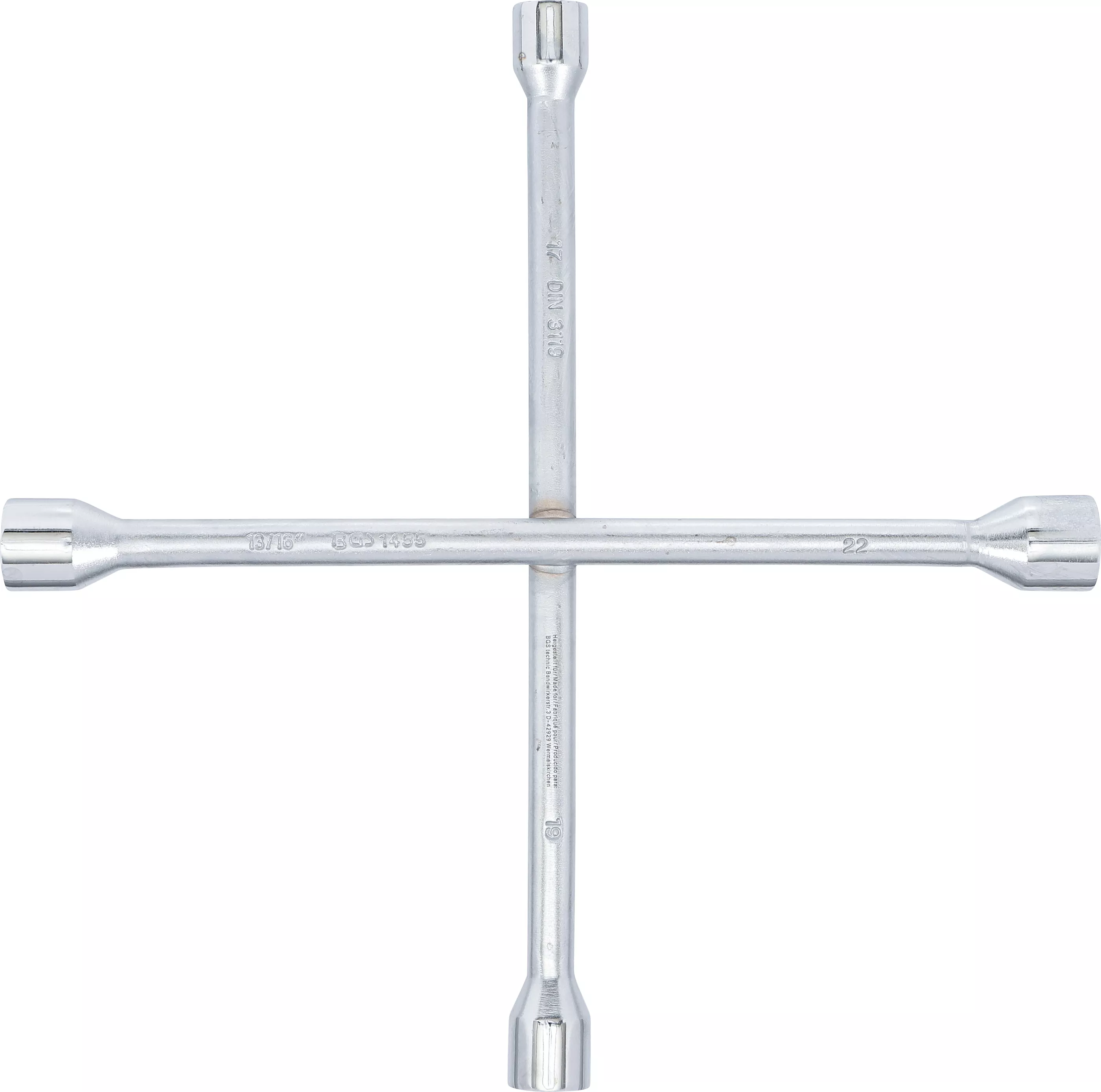 Cheie in cruce roti | pentru autoturisme | 17 x 19 x 22 mm x 13/16" [3]