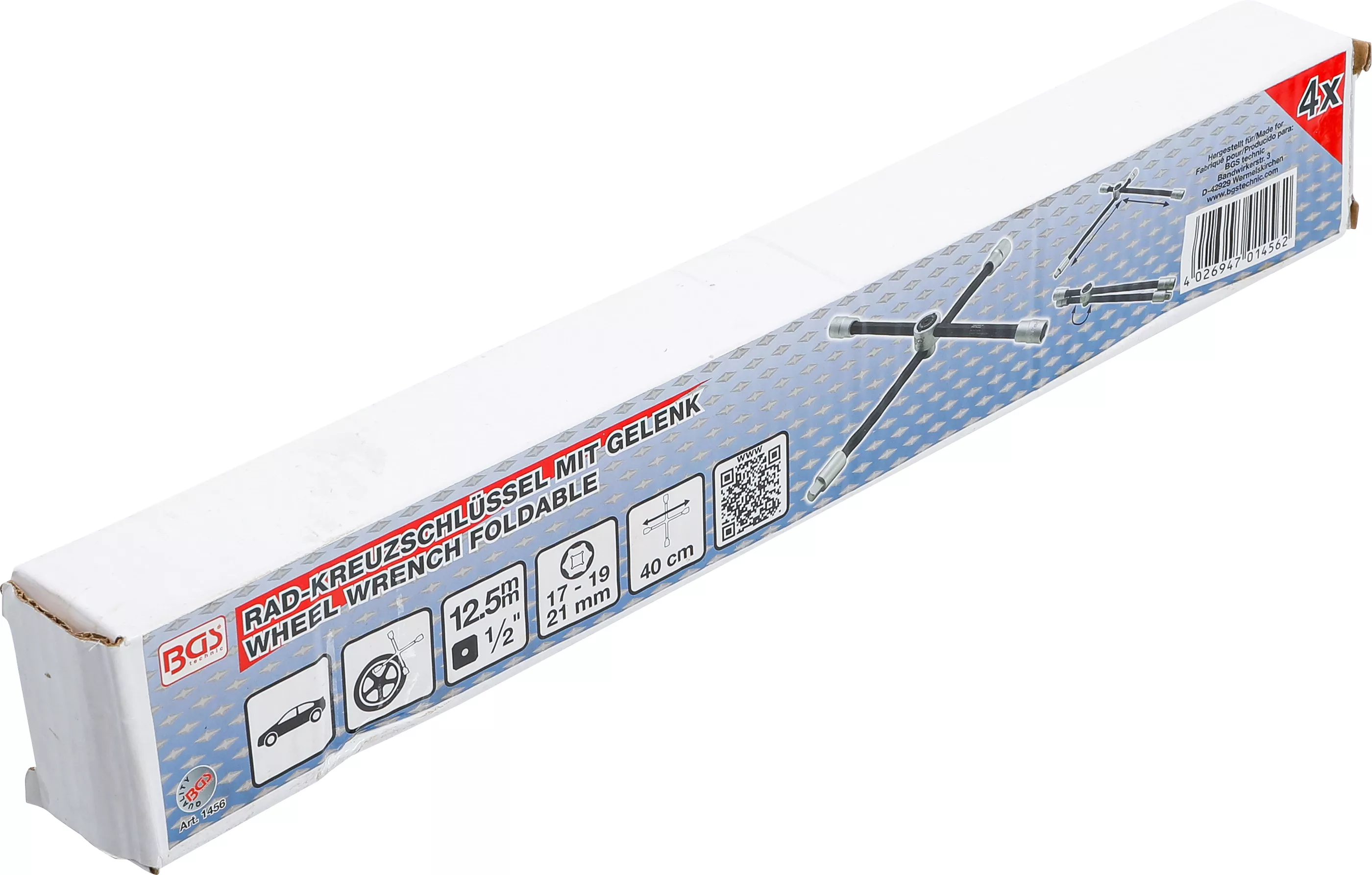 Cheie in cruce roti cu articulatie | pentru autoturisme | Patrat | 17 x 19 x 21 x 12,5 mm (1/2") [5]