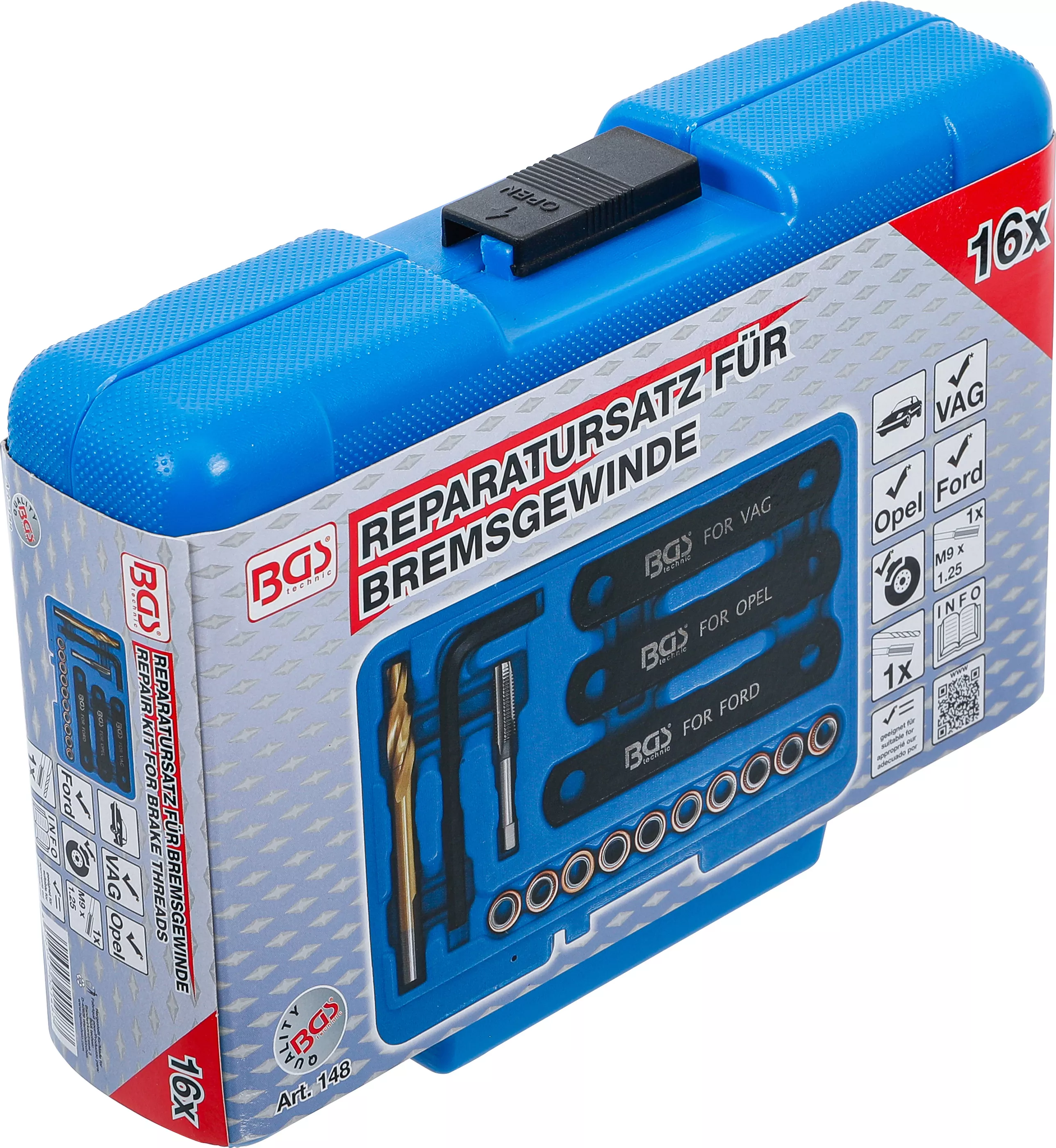 Set reparatie pentru filet frana | M9 x 1,25 | 16 piese [6]
