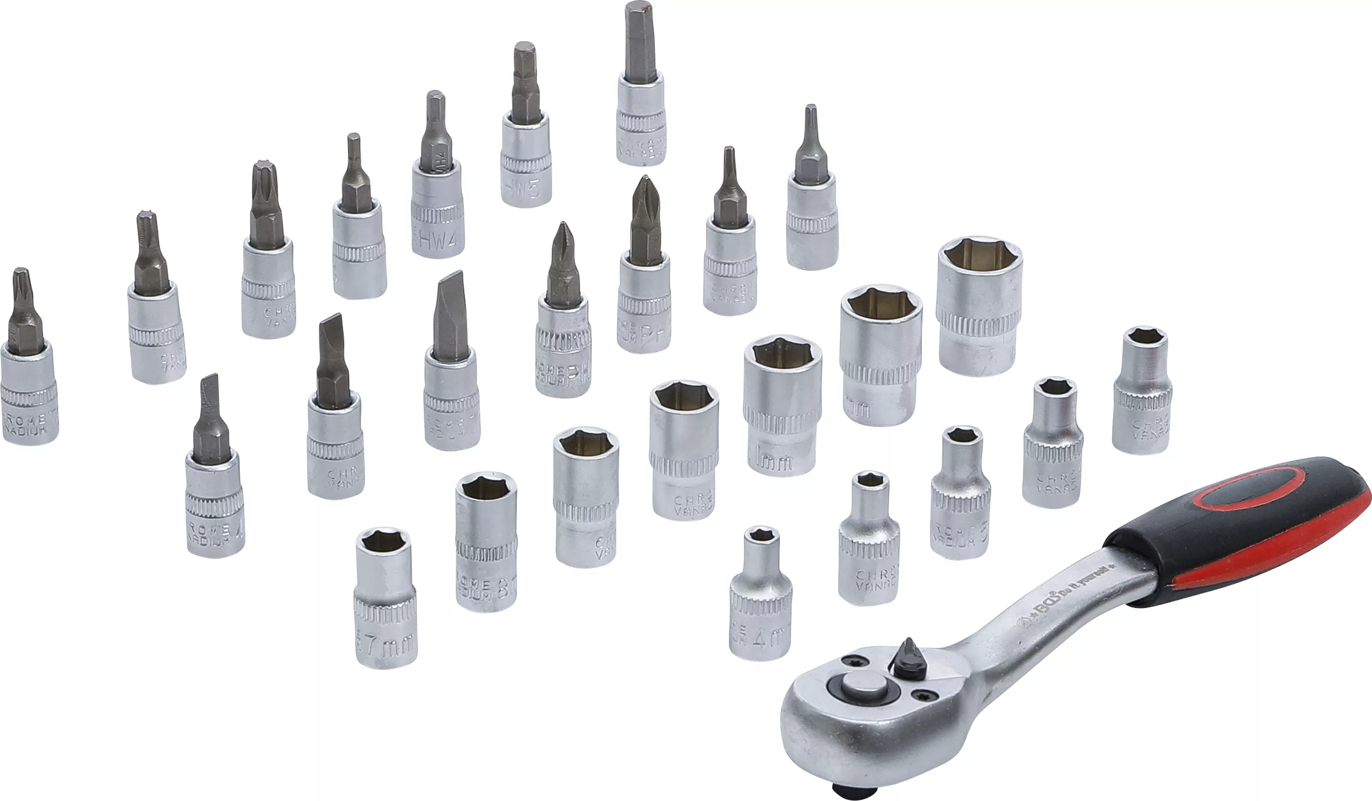 Set chei tubulare | Antrenare 6,3 mm (1/4") | 4 - 13 mm | 27 piese [2]