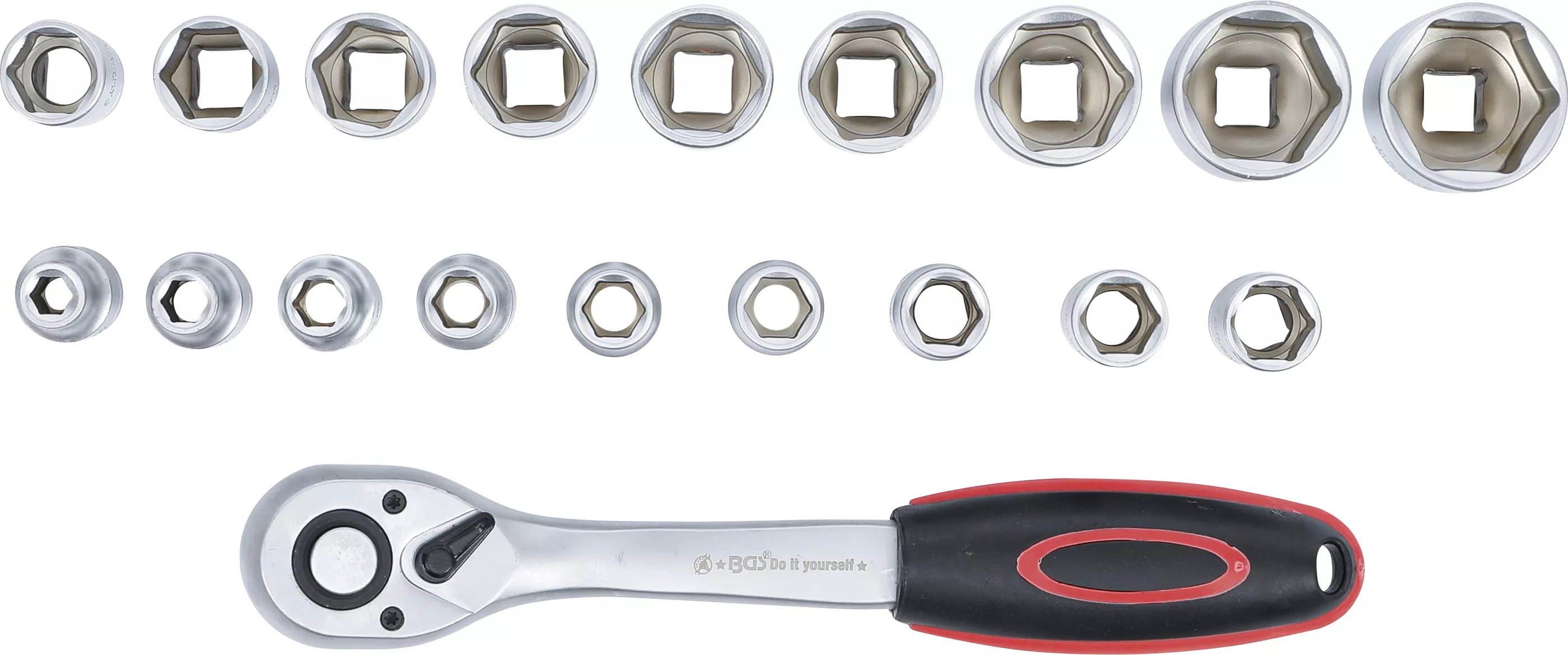 Set chei tubulare | Antrenare 12,5 mm (1/2") | 8 - 32 mm | 19 piese [3]