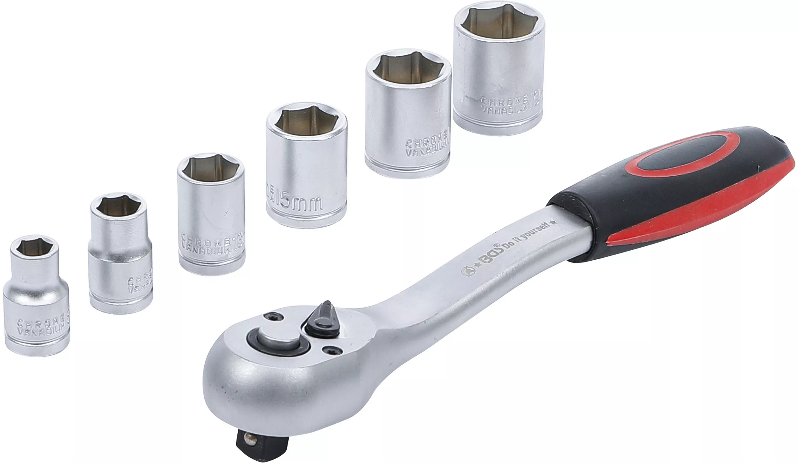Set chei tubulare | Antrenare 10 mm (3/8") | 8 - 19 mm | 7 piese [1]