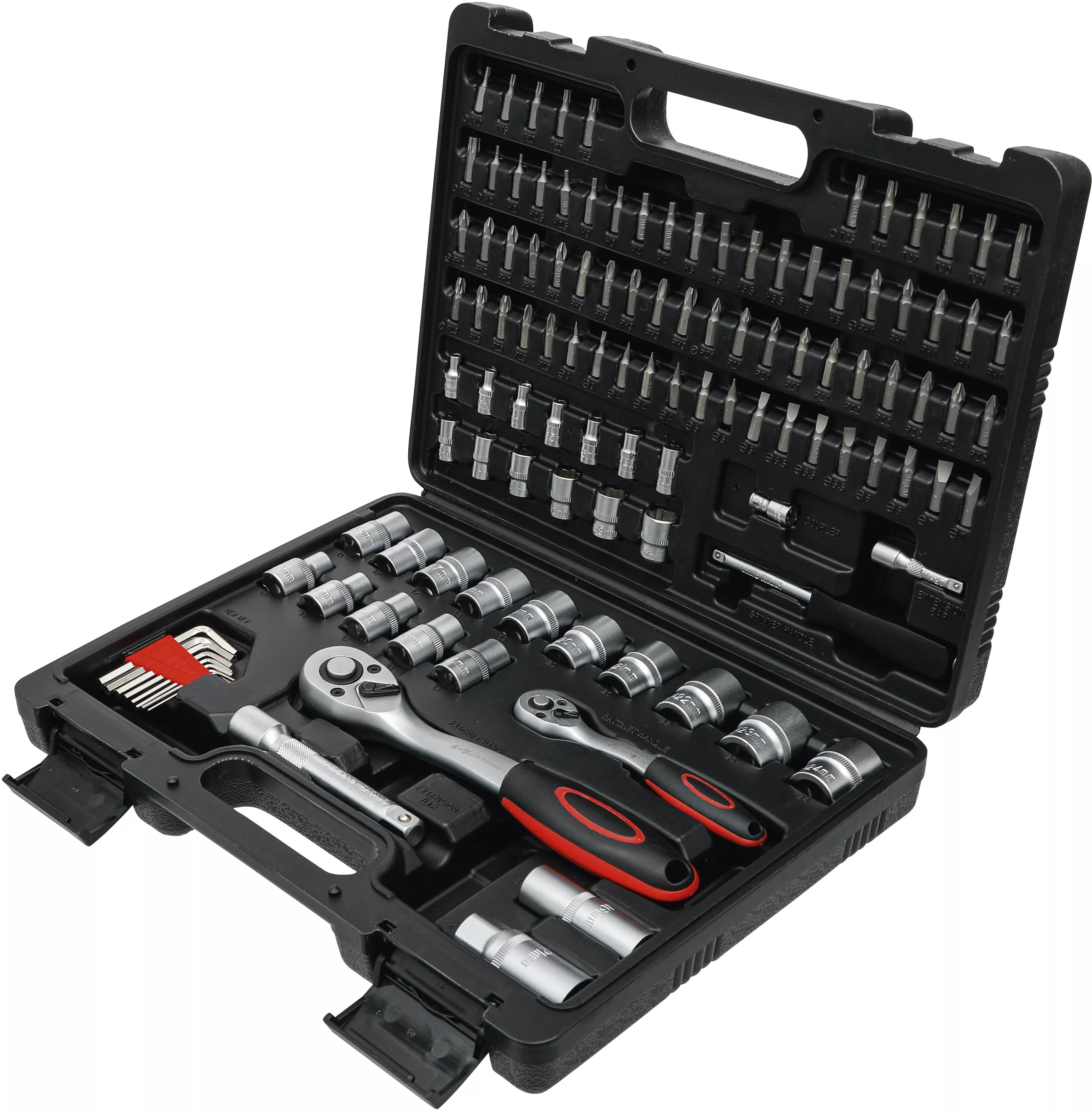 Set chei tubulare Profil ondulat | Antrenare 6,3 mm (1/4") / 12,5 mm (1/2") | 115 piese [4]