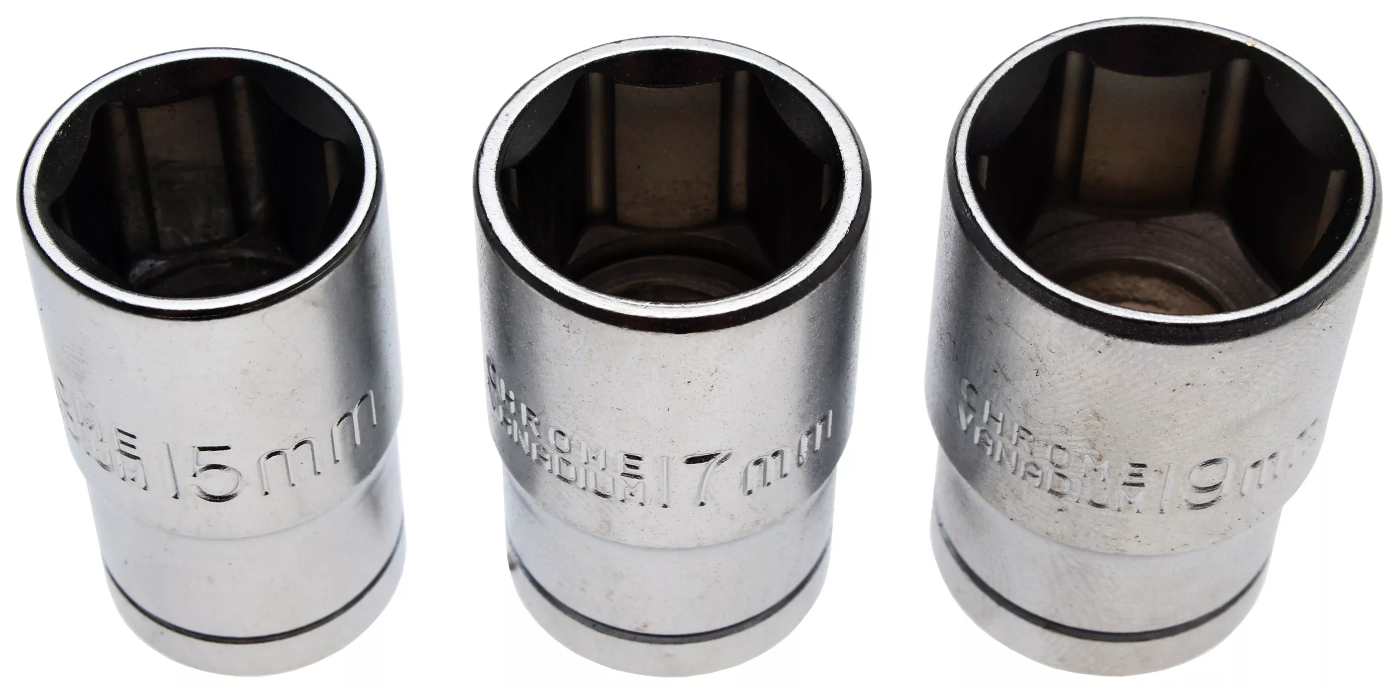 Set capete chei tubulare | Antrenare 12,5 mm (1/2") | 15 - 17 - 19 mm | 3 piese [1]