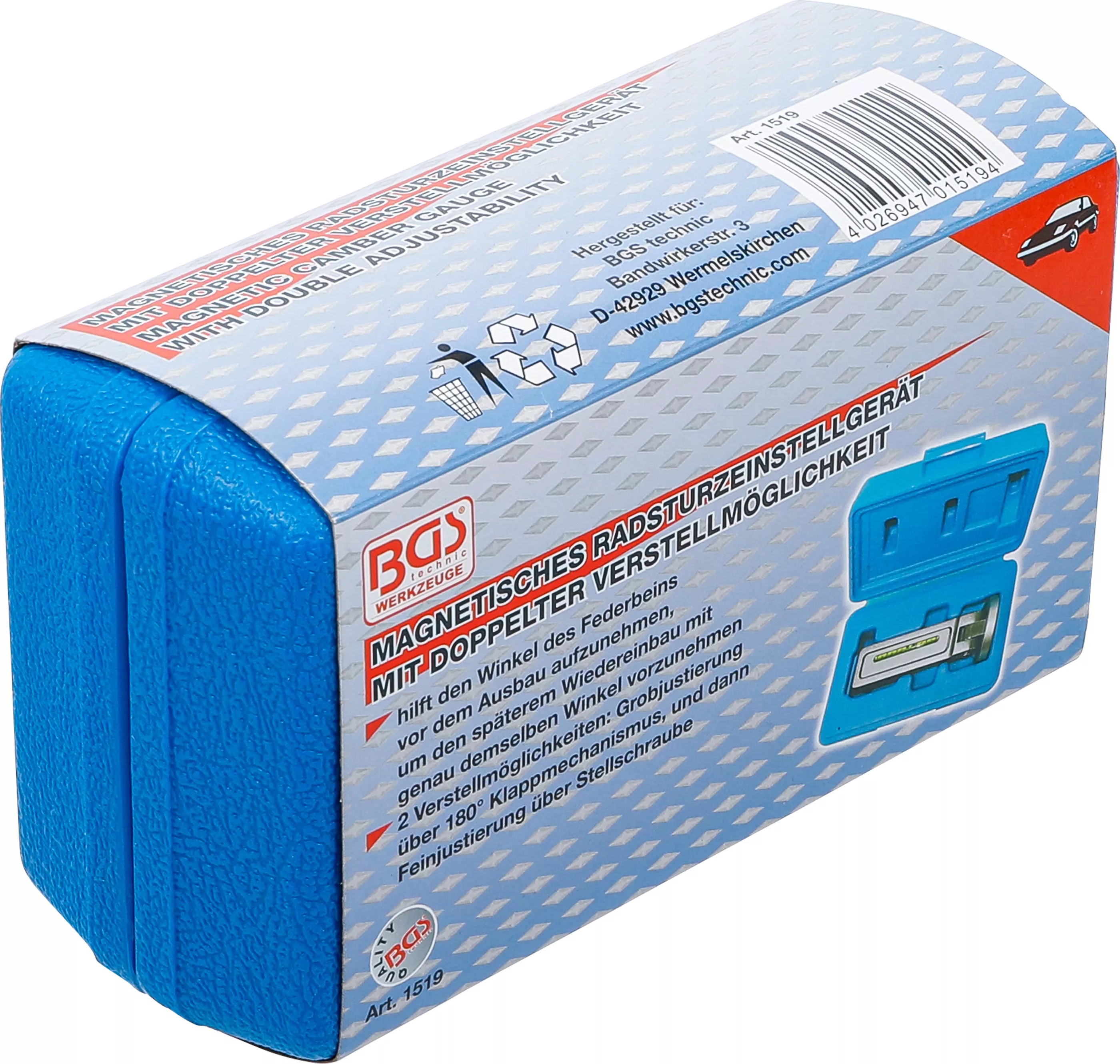 Dispozitiv magnetic reglare unghi cadere roata | cu posibilitate de reglaj dublu [6]