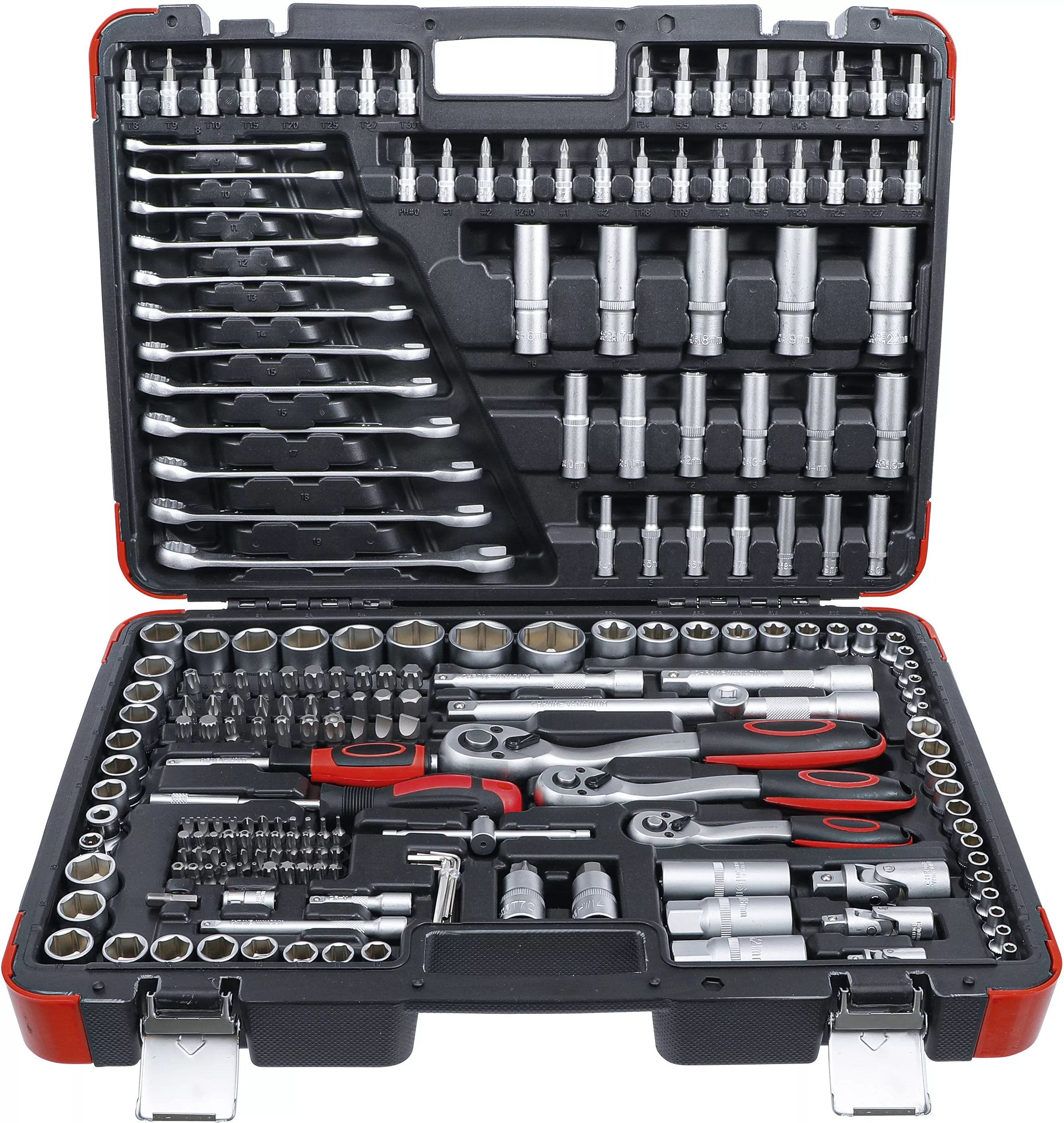 Set chei tubulare | Antrenare 6,3 mm (1/4") / 10 mm (3/8") / 12,5 mm (1/2") | 216 piese [1]