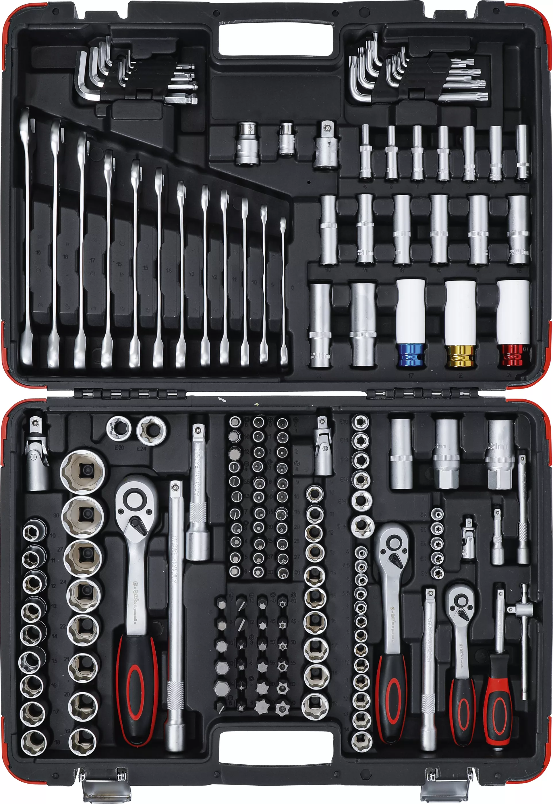 Set chei tubulare | Antrenare 6,3 mm (1/4") / 10 mm (3/8") / 12,5 mm (1/2") | 176 piese [5]