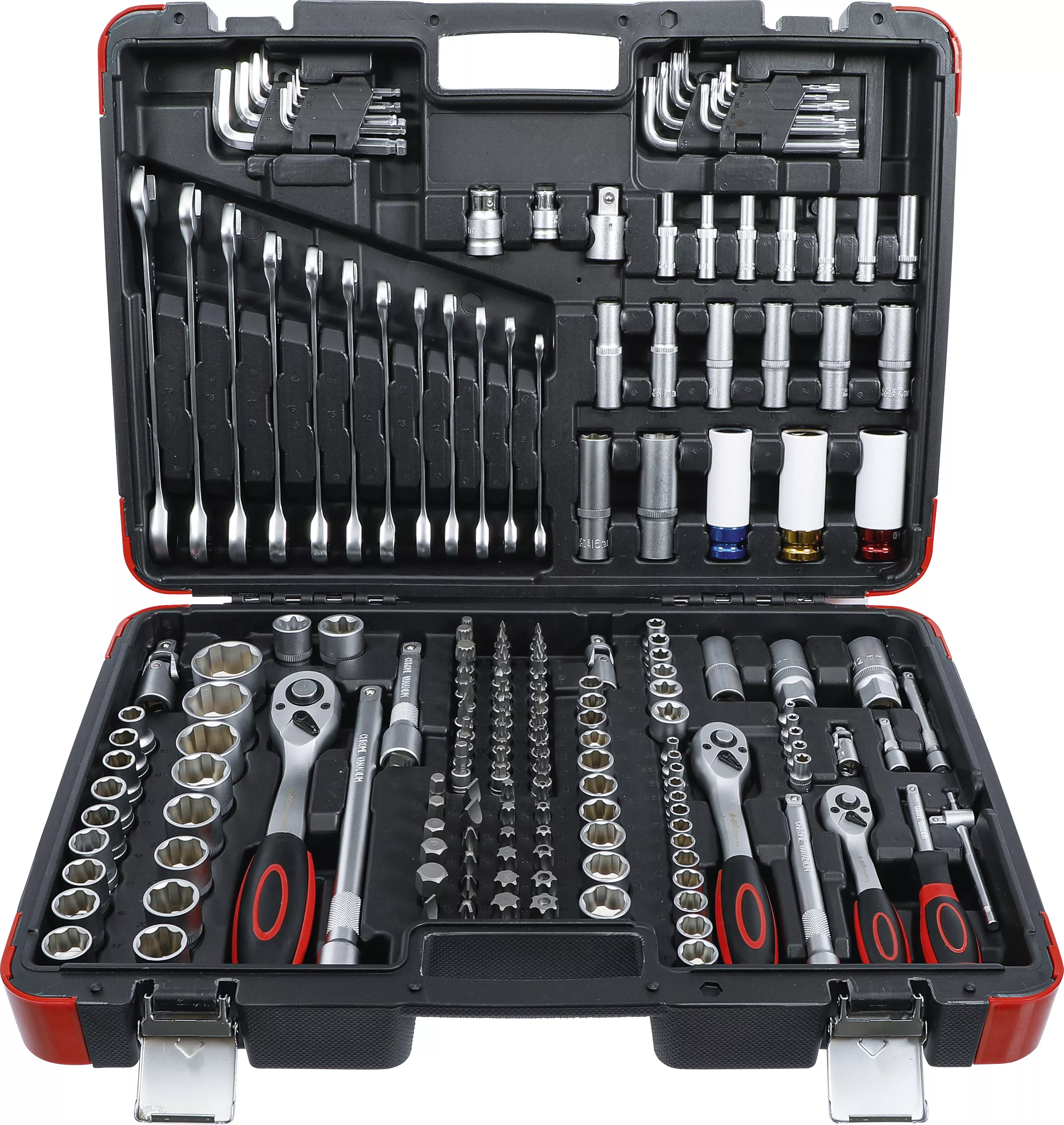Set chei tubulare | Antrenare 6,3 mm (1/4") / 10 mm (3/8") / 12,5 mm (1/2") | 176 piese [1]