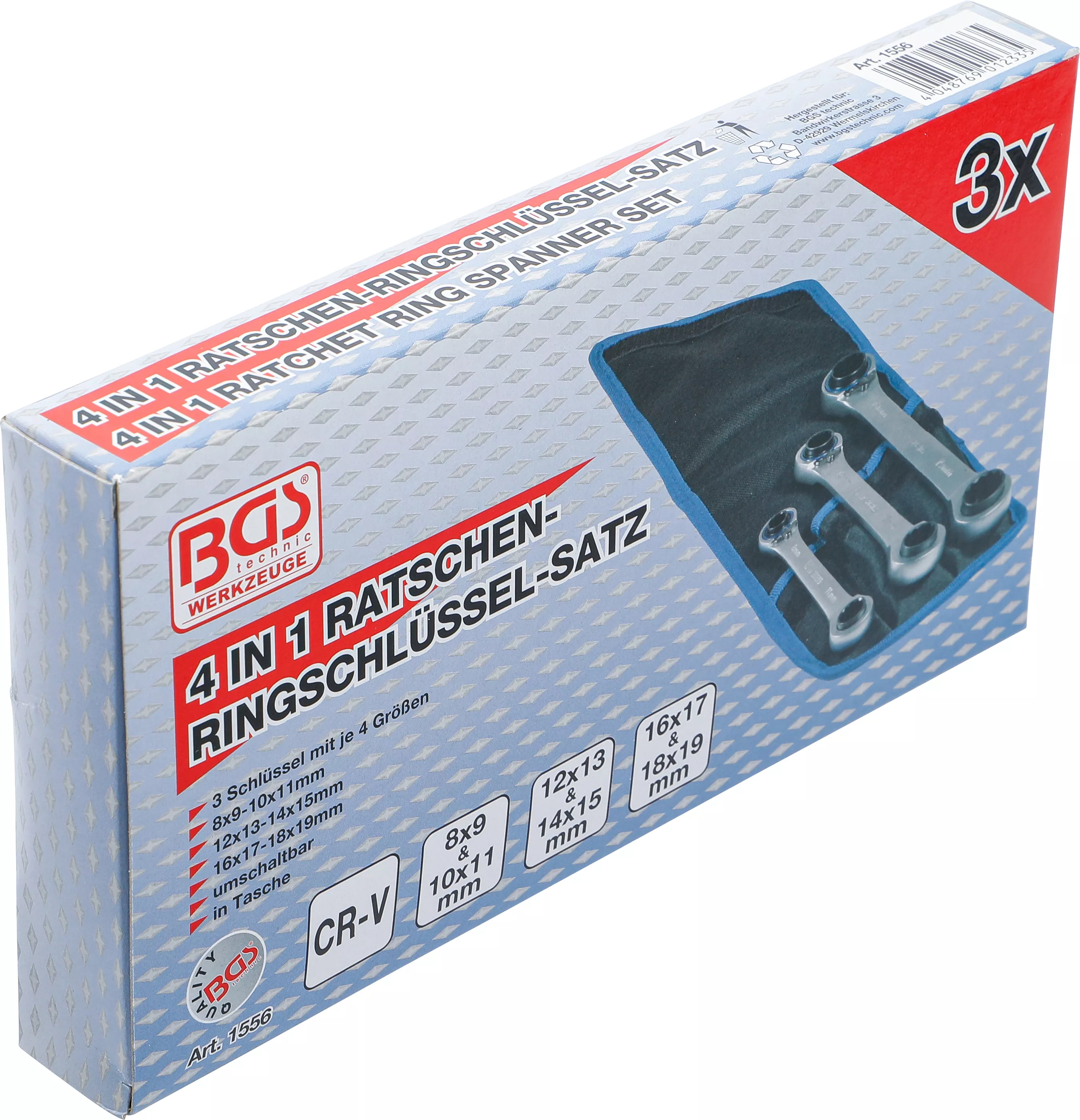 Set chei inelare cu clichet | reversibile | "4-in-1" | 3 piese [8]