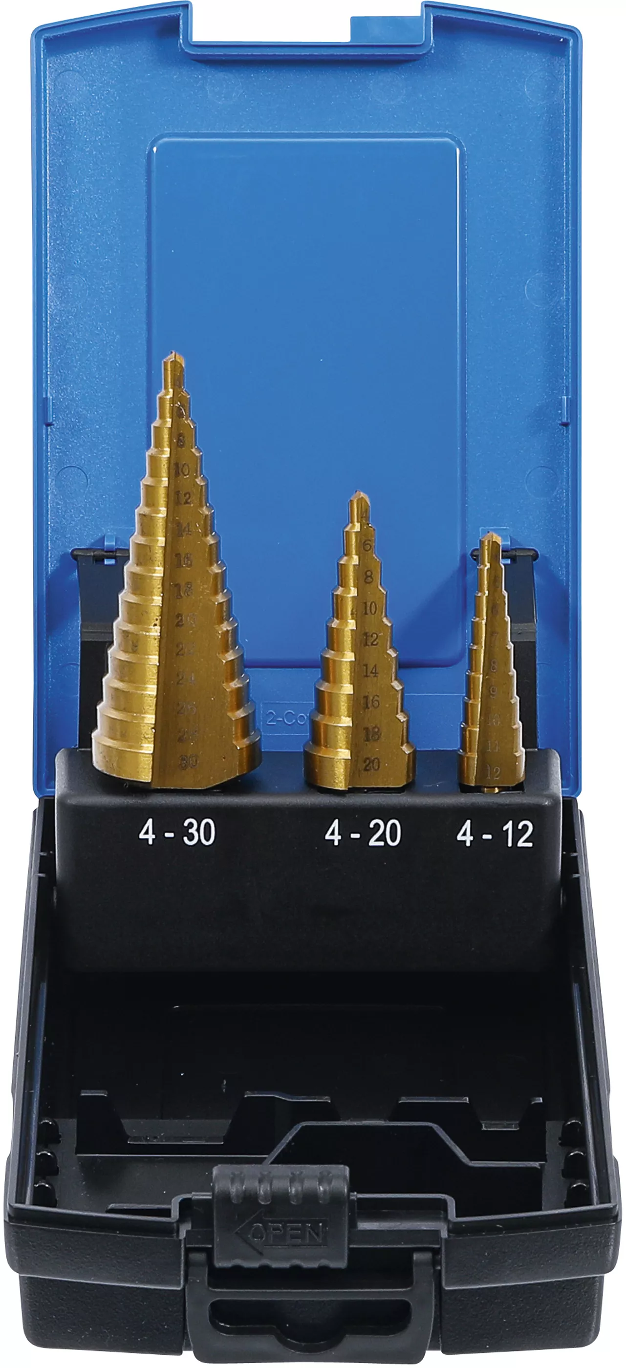 Set burghie in trepte | titan nitrurat | o 4 - 30 mm | 3 piese [1]