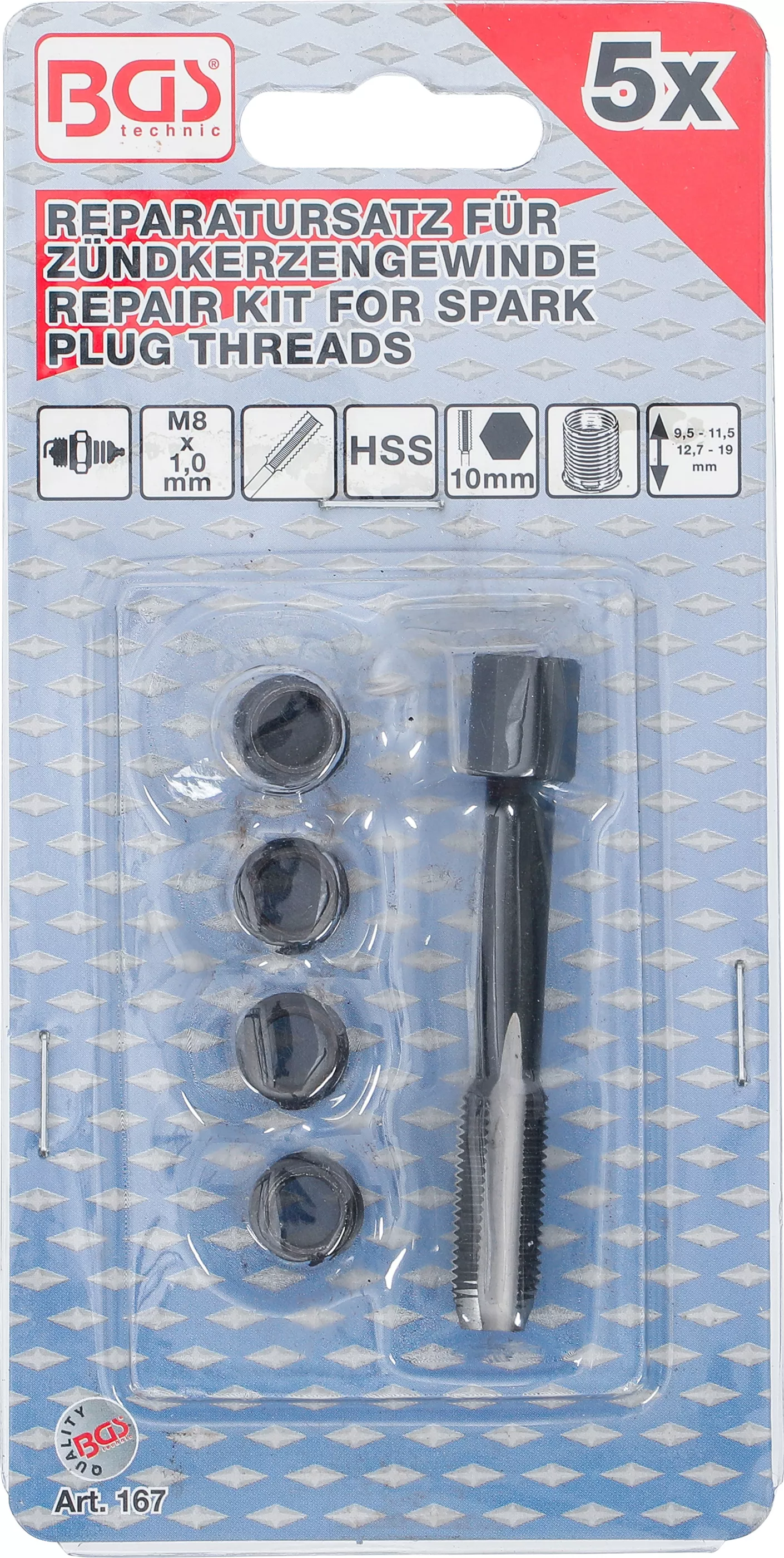 Set reparatie pentru filet bujii | M8 x 1,0 | 5 piese [4]