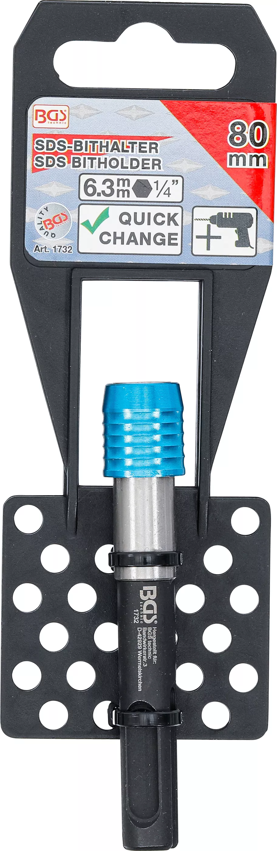 Suport biti SDS | Antrenat prin 6 colturi interior 6,3 mm (1/4") | 80 mm [4]