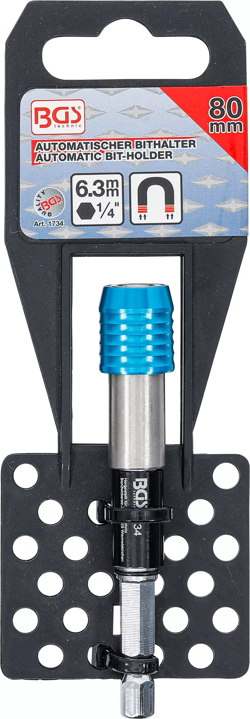 Suport automat biti | Antrenat prin 6 colturi interior 6,3 mm (1/4") | 80 mm [4]