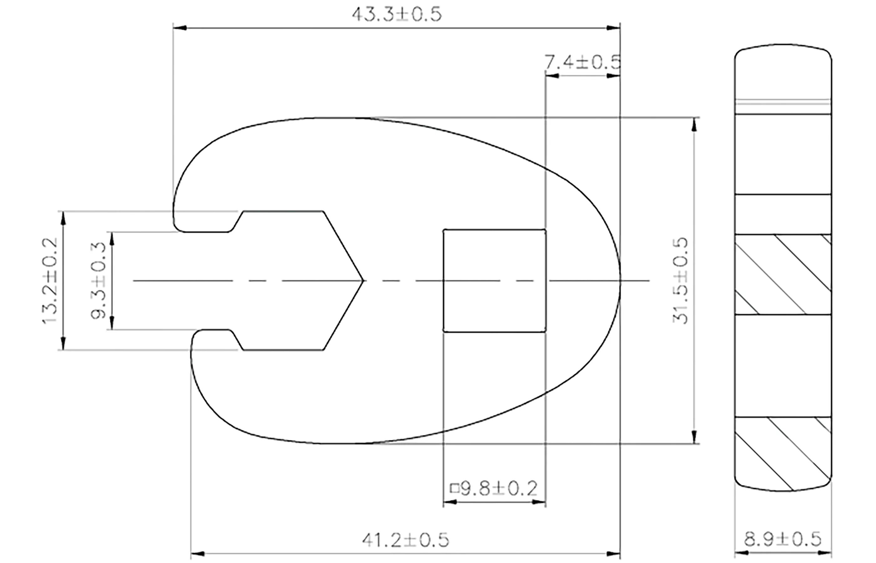 Cheie cu dinte | 10 mm (3/8") | 13 mm [3]