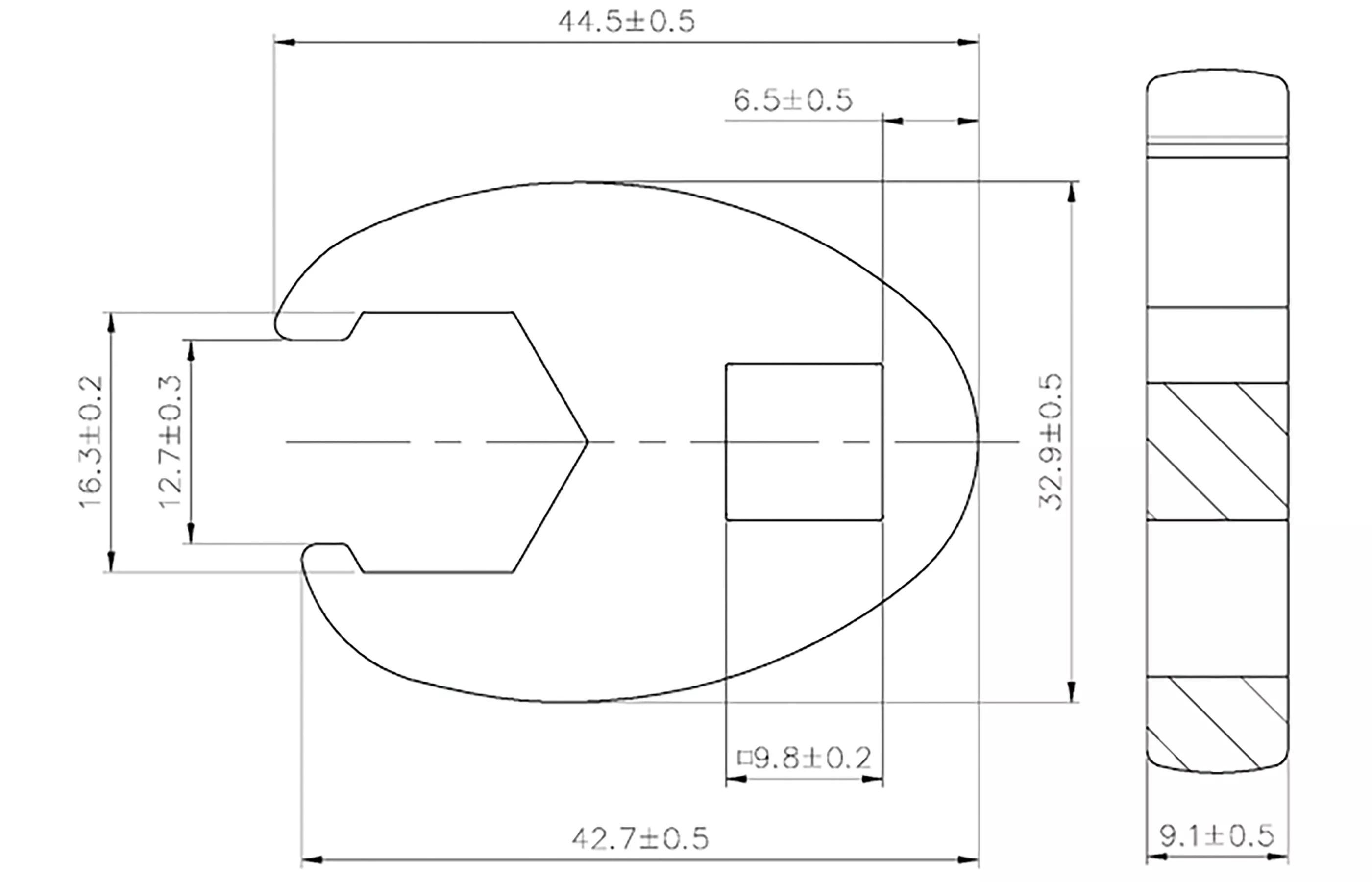 Cheie cu dinte | 10 mm (3/8") | 16 mm [3]