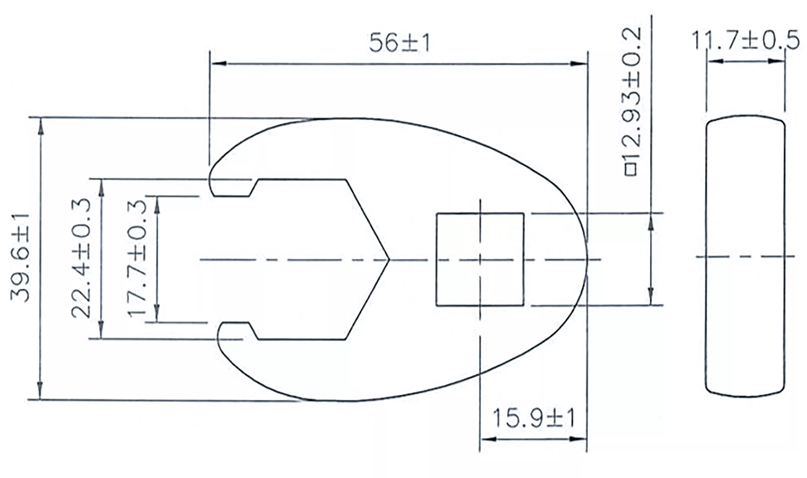Cheie cu dinte | 12,5 mm (1/2") | 22 mm [2]