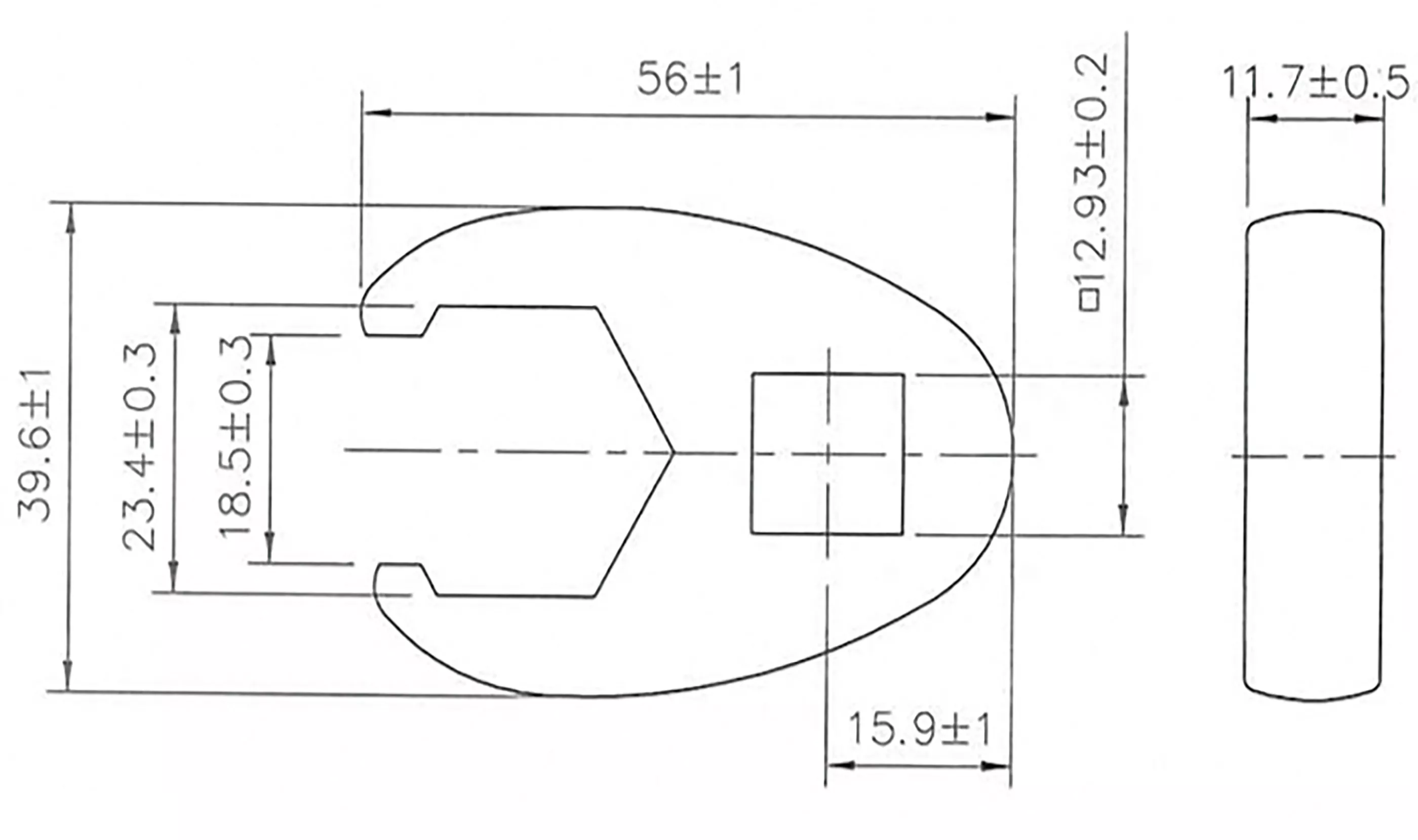 Cheie cu dinte | 12,5 mm (1/2") | 23 mm [3]