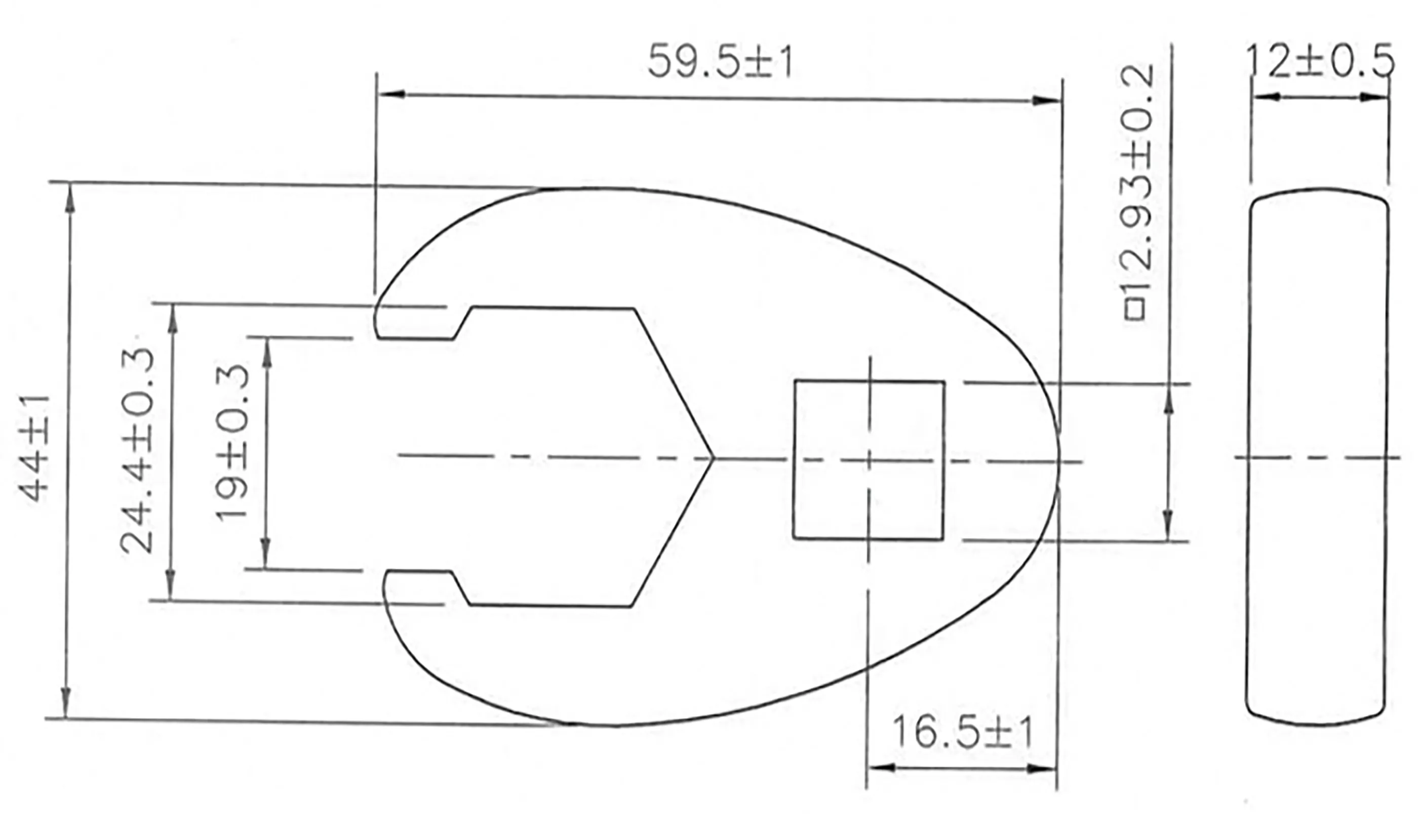 Cheie cu dinte | 12,5 mm (1/2") | 24 mm [2]