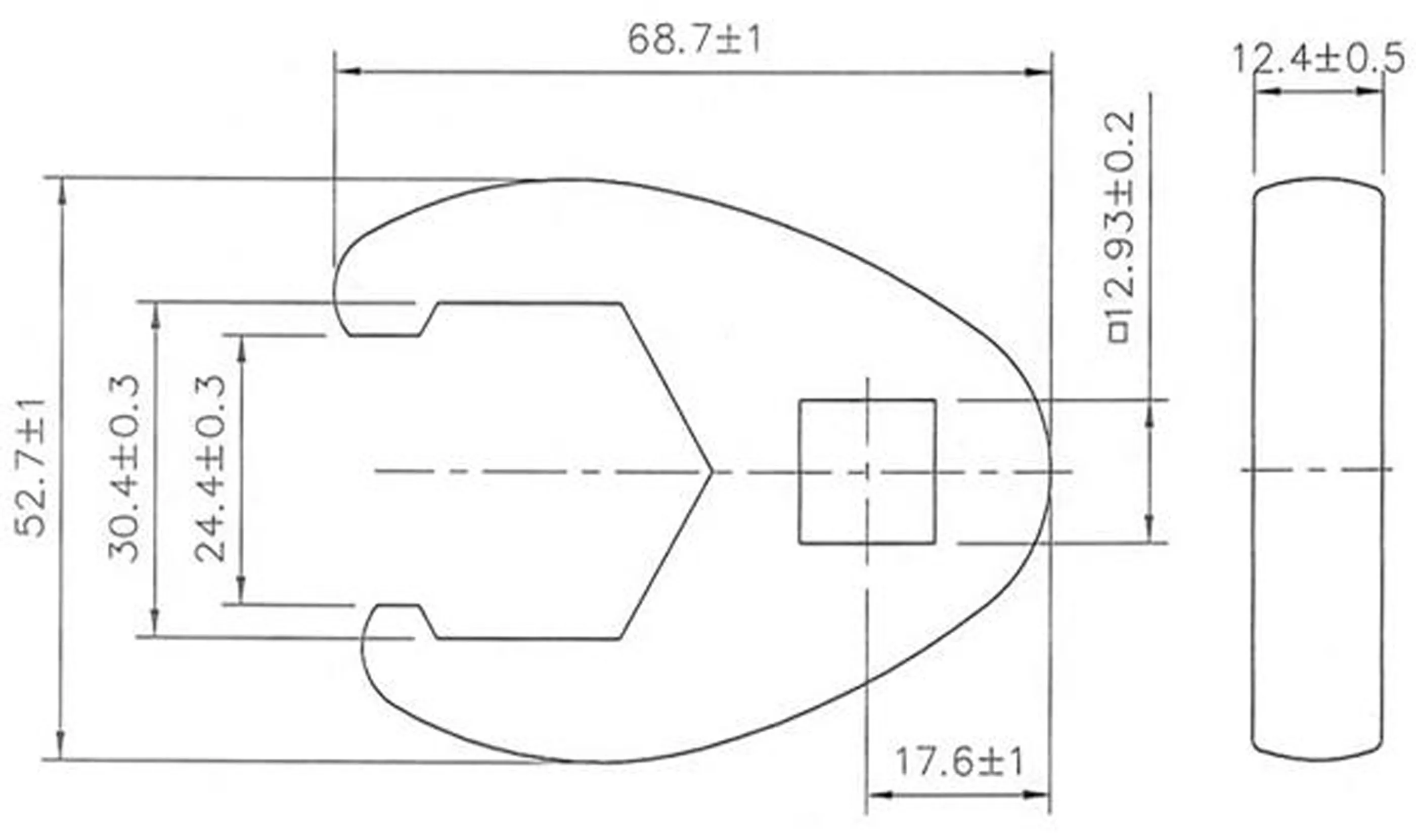 Cheie cu dinte | 12,5 mm (1/2") | 30 mm [2]
