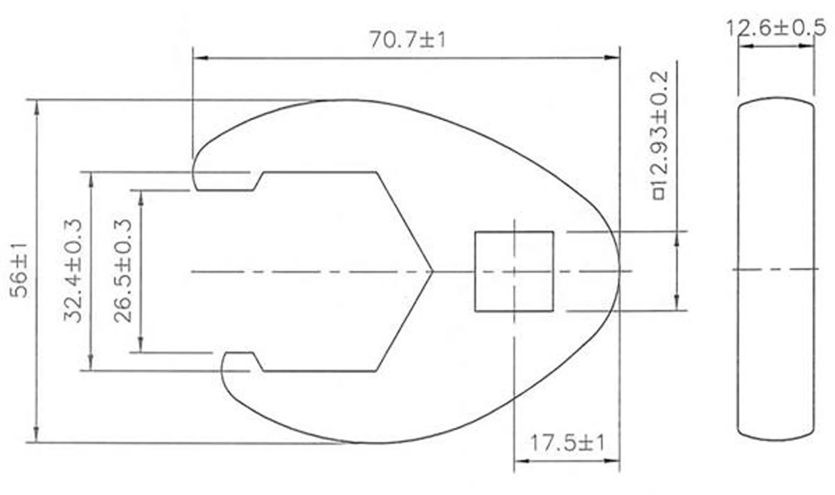 Cheie cu dinte | 12,5 mm (1/2") | 32 mm [2]