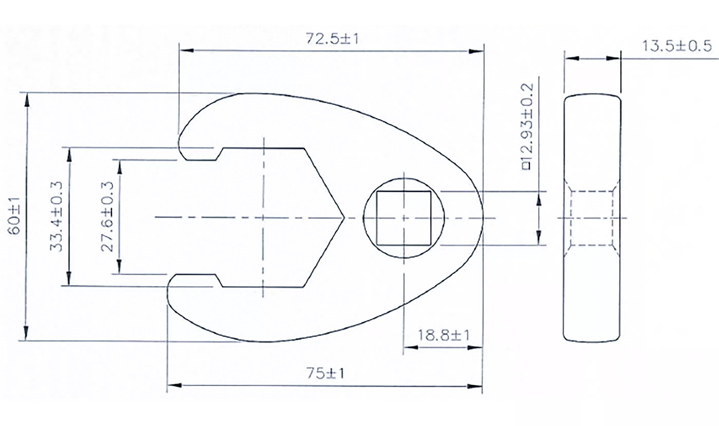 Cheie cu dinte | 12,5 mm (1/2") | 33 mm [2]