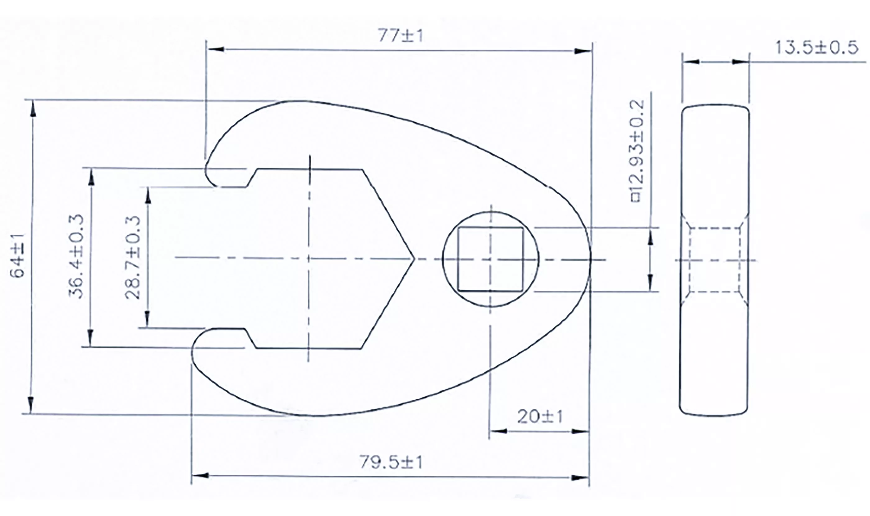 Cheie cu dinte | 12,5 mm (1/2") | 36 mm [2]