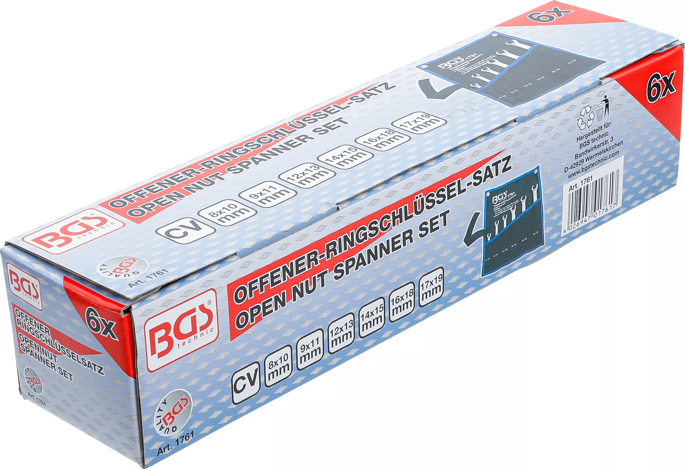 Set chei inelare duble deschise | 8 x 10 - 17 x 19 mm | 6 piese [6]