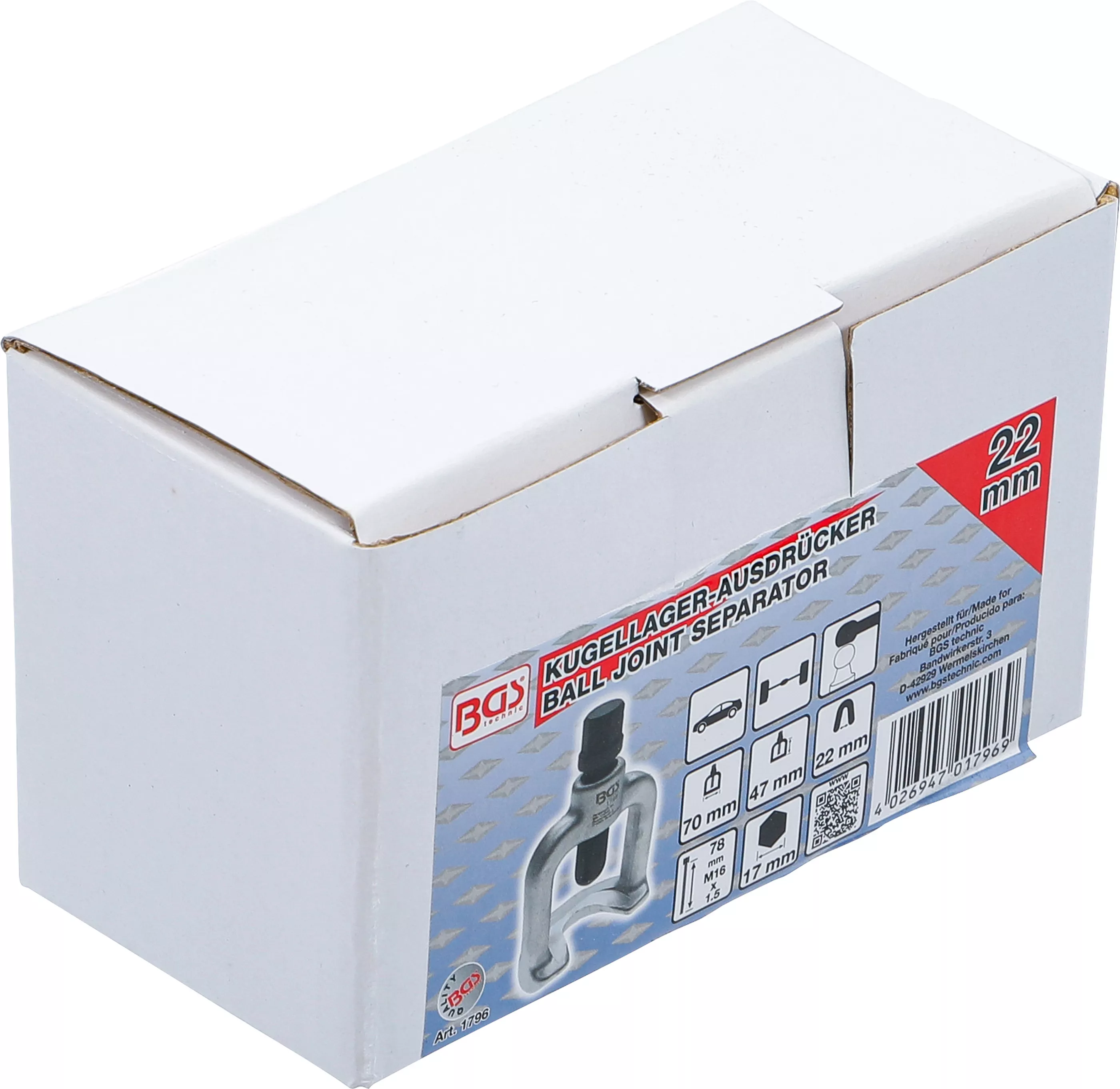 Extractor depresare rulmenti cu bile | 22 mm [4]