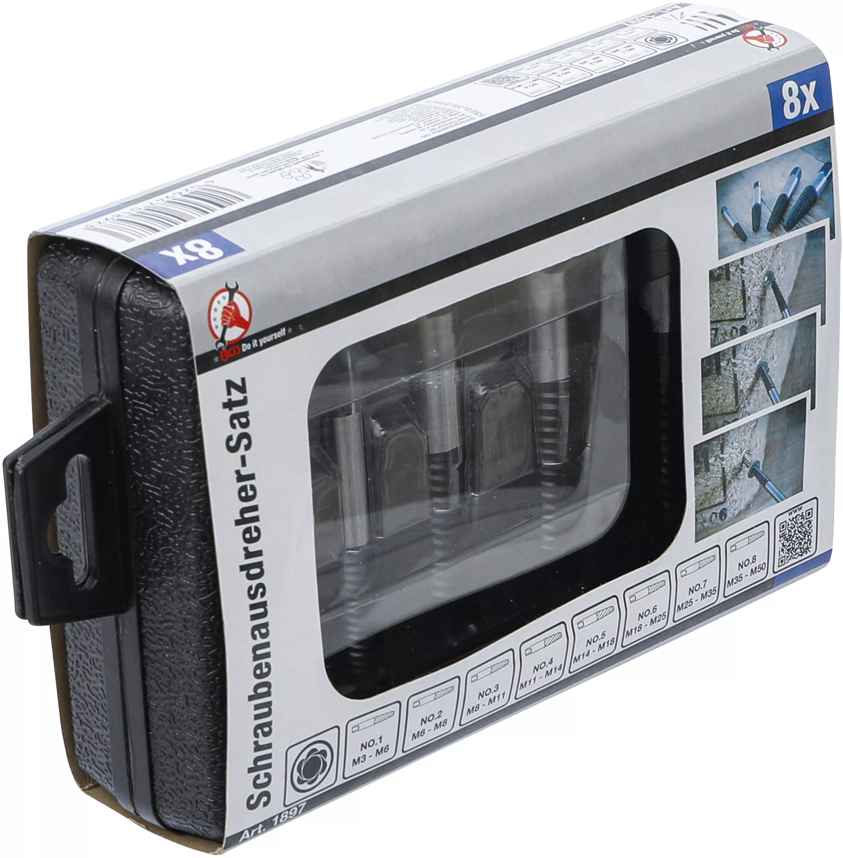 Set extractoare suruburi | M3 - M50 | 8 piese [8]
