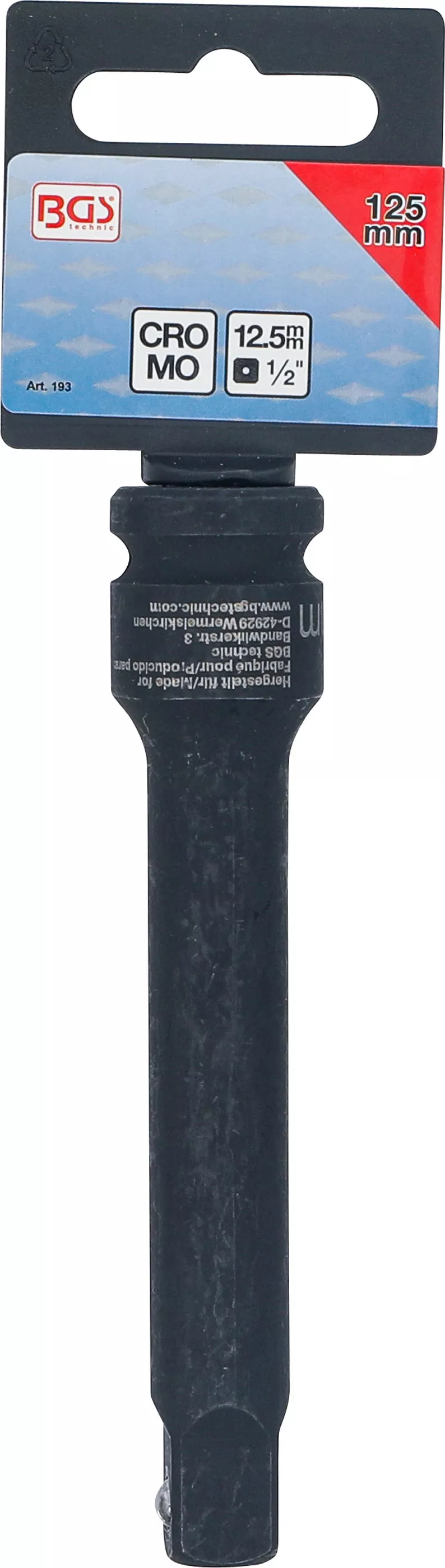 Prelungitor de impact | 12,5 mm (1/2") | 125 mm [3]