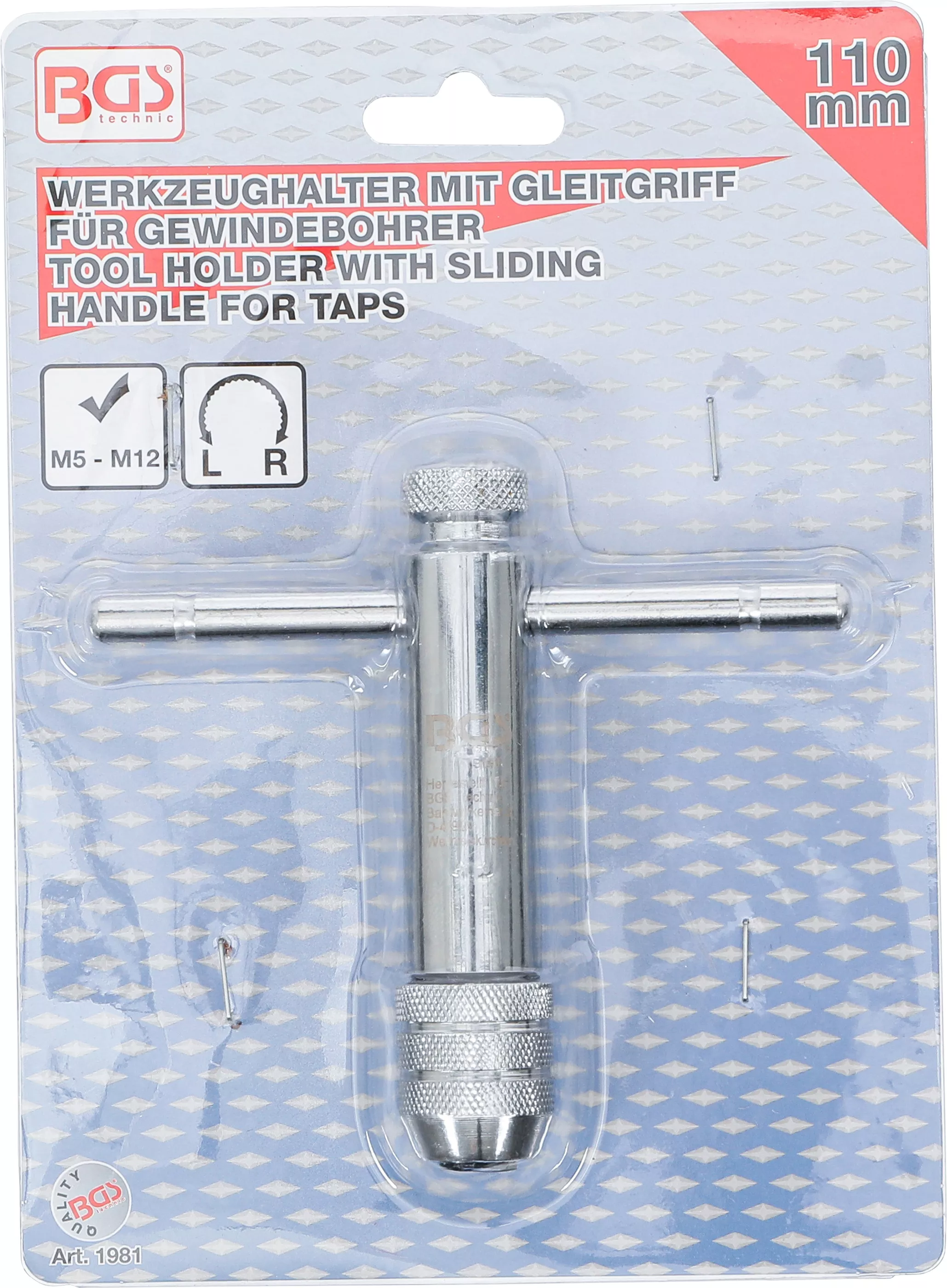 Suport unelte cu maner culisant pentru Tarod | M5 - M12 | 110 mm [4]