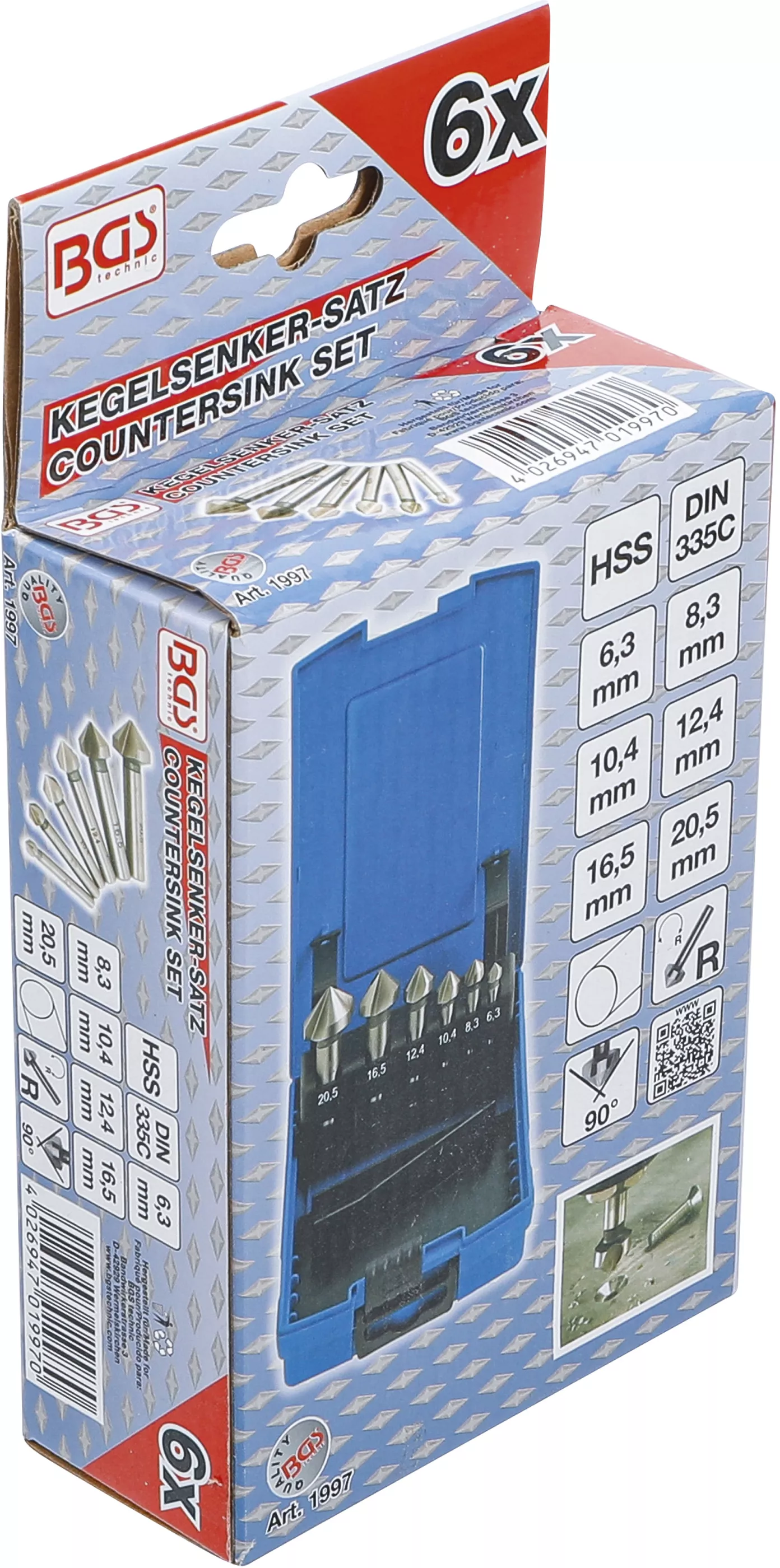 Set zencuitoare | HSS | DIN 335 Forma C | 6 piese [6]