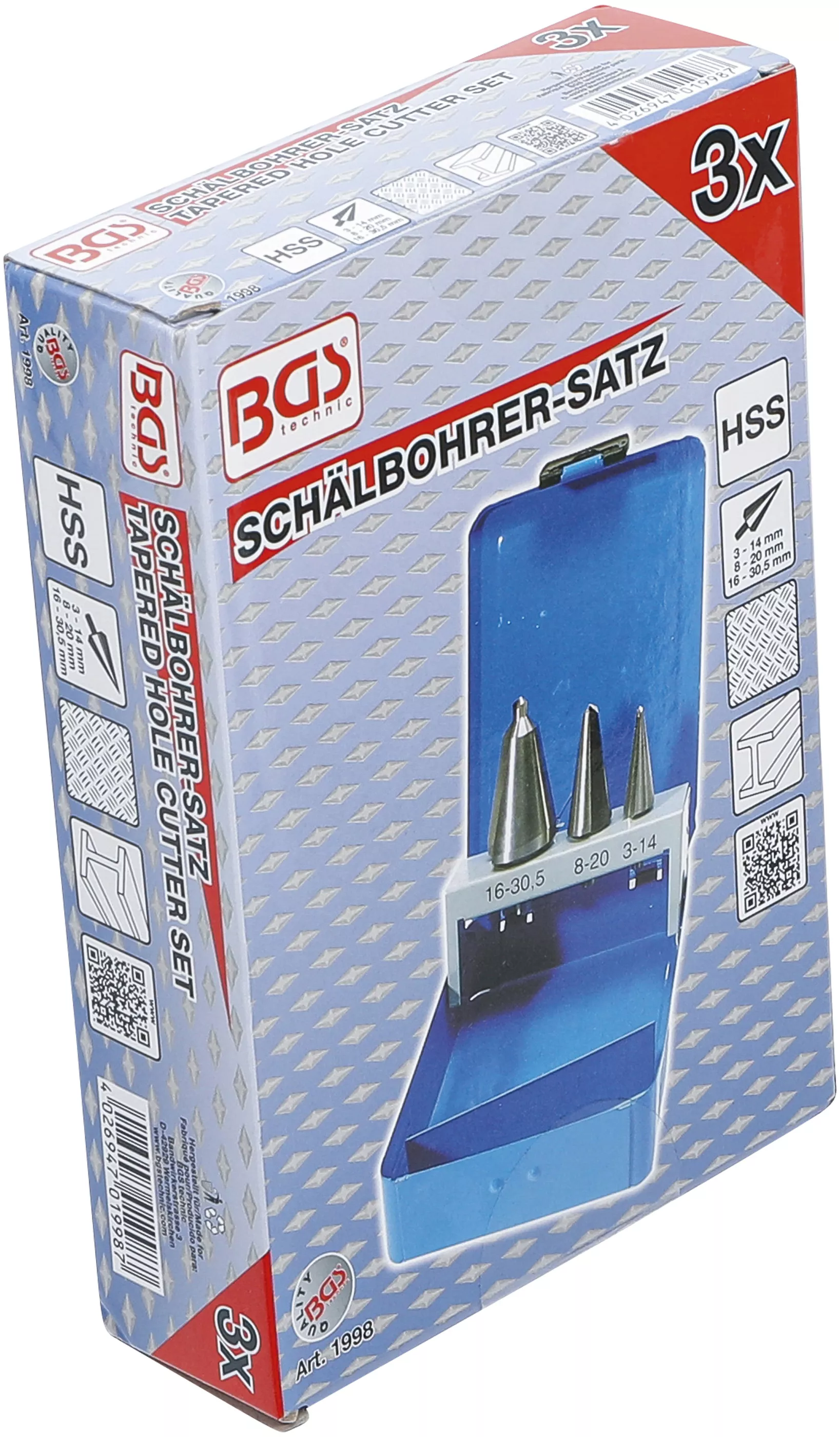Set burghie conice pentru tabla | HSS | 3 marimi | 3 piese [6]