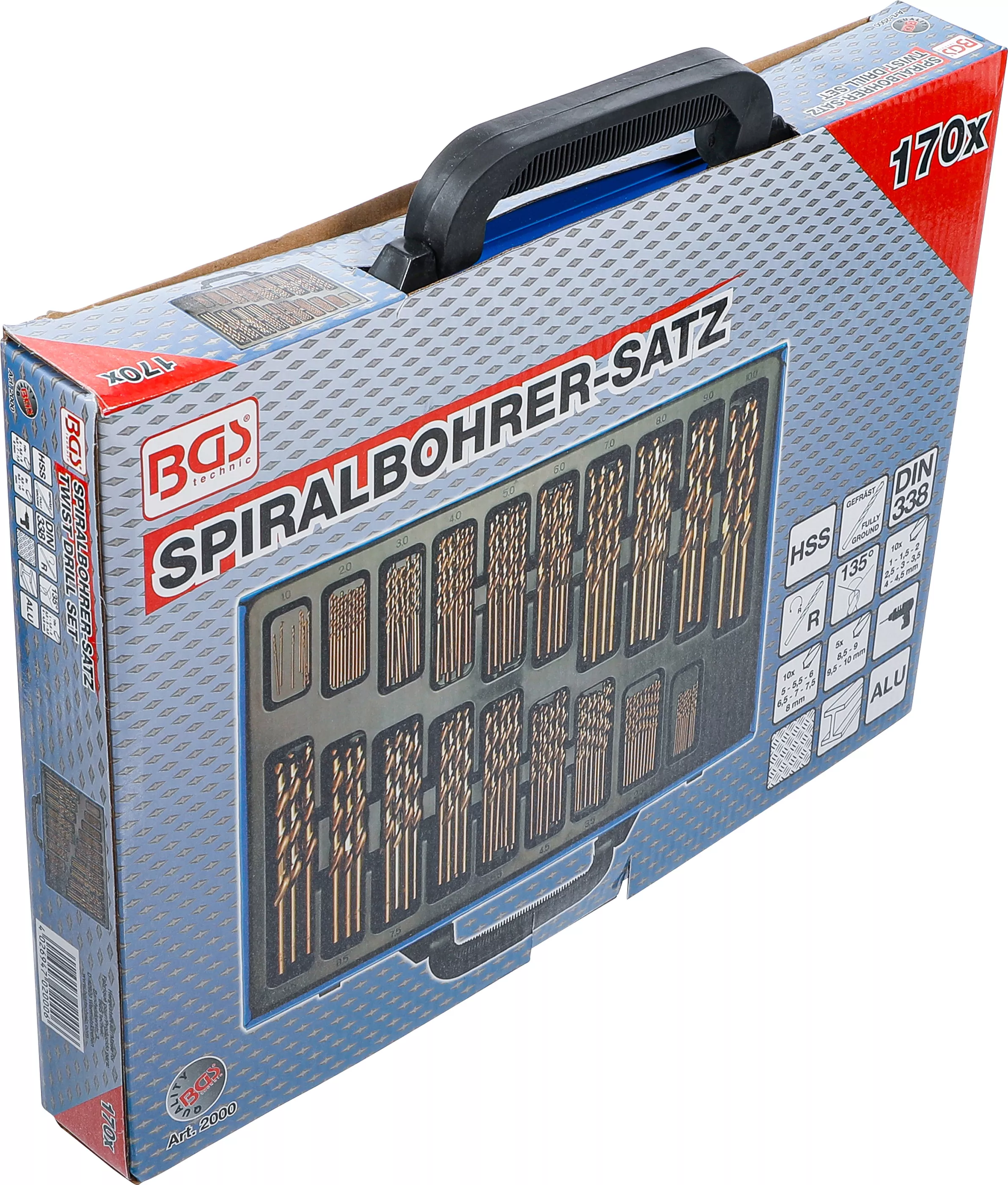 Set burghie spiralate | HSS | aliaj 5 % cobalt | 1 - 10 mm | 170 piese [7]
