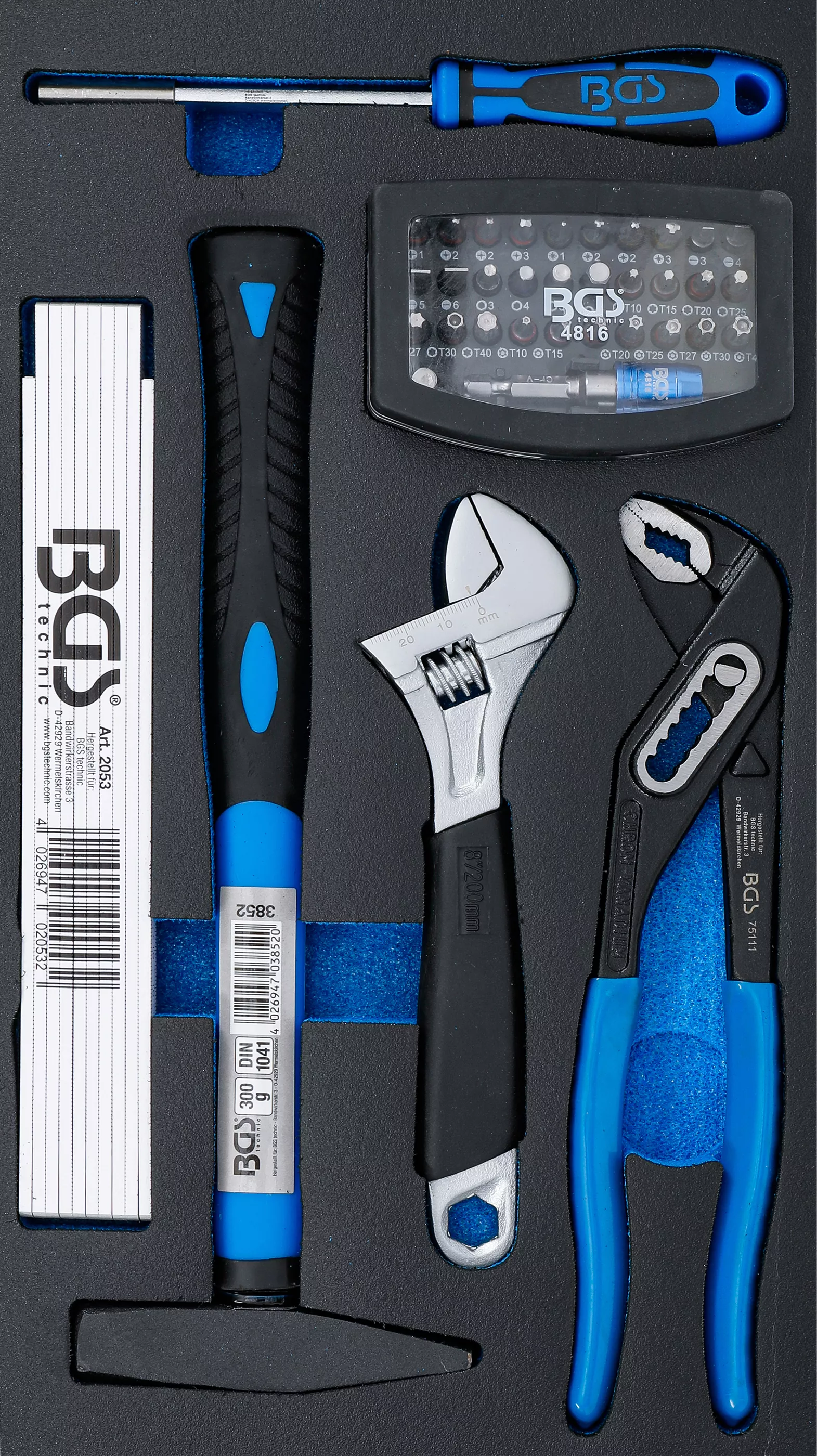 Suport din spuma pentru BGS 2002 | Set unelte de mana si biti | 37 piese [3]