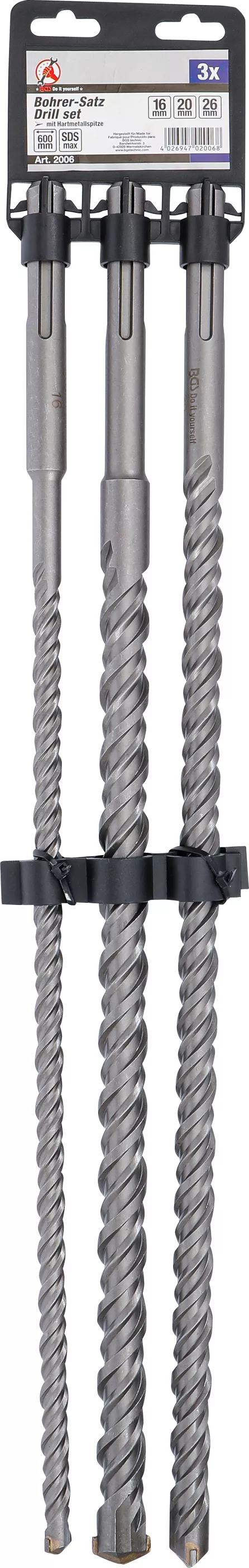 Set burghie strapungere ziduri | Tija SDS-MAX | 16 / 20 / 24 mm | 3 piese [4]