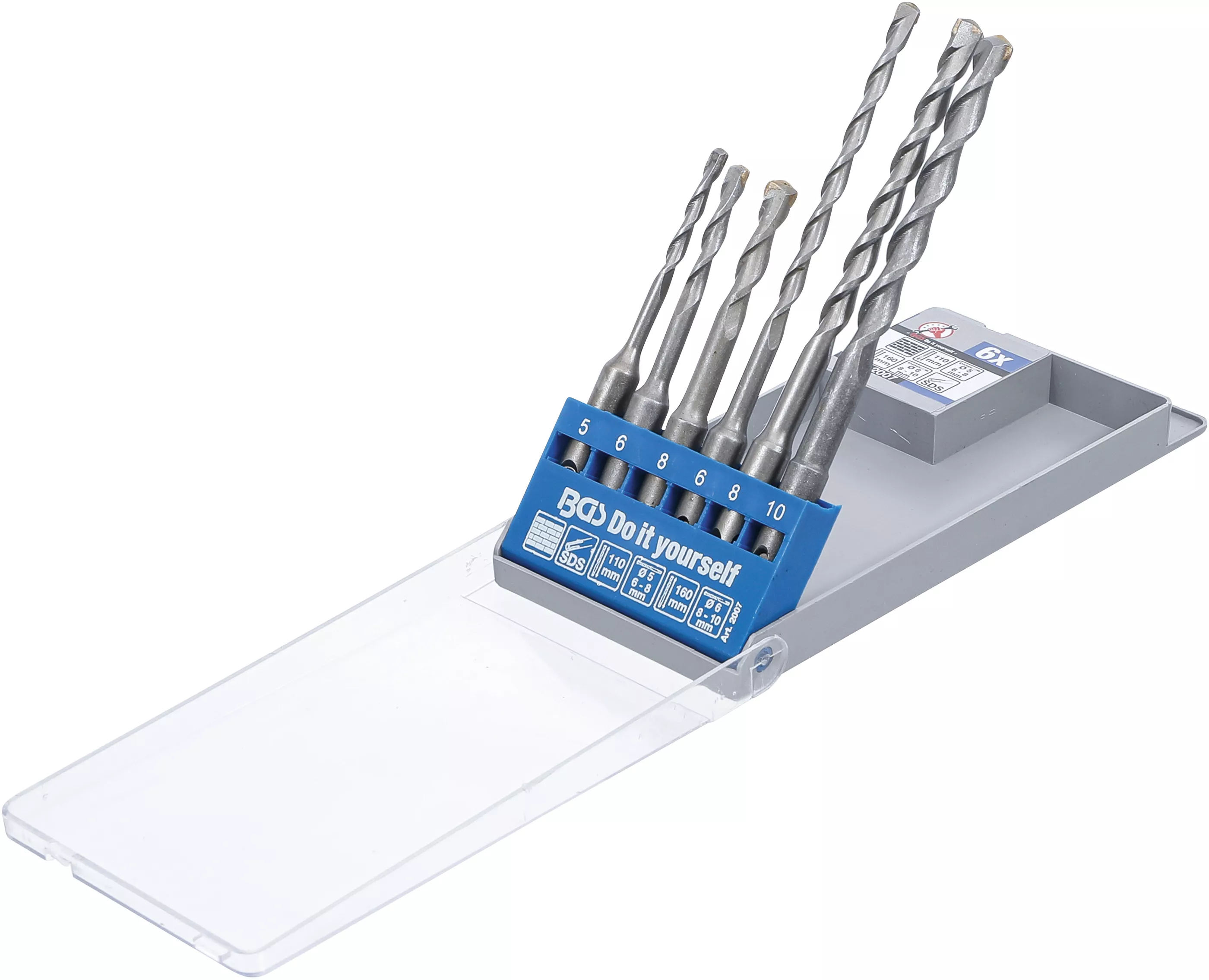 Set burghie percutoare | tija SDS, Varfuri din carburi metalice | 5 - 10 mm | 6 piese [3]