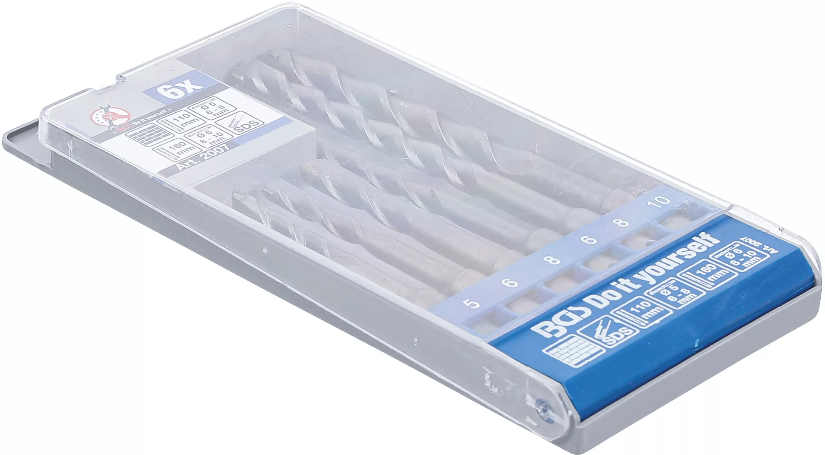 Set burghie percutoare | tija SDS, Varfuri din carburi metalice | 5 - 10 mm | 6 piese [5]