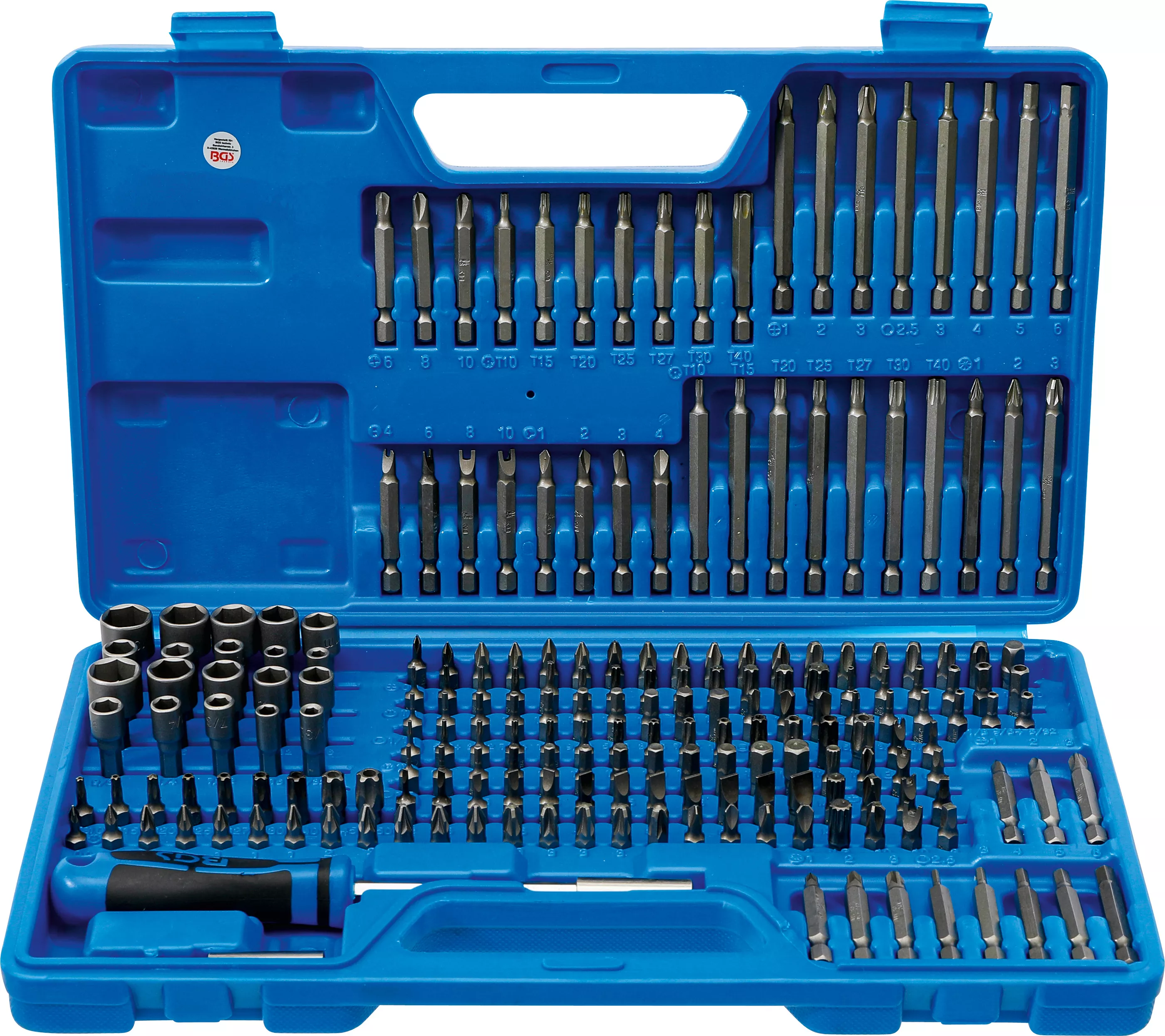 Scule - Set biti universal/de siguranta | Antrenare hexagon exterior 6,3 mm (1/4") | 208 piese