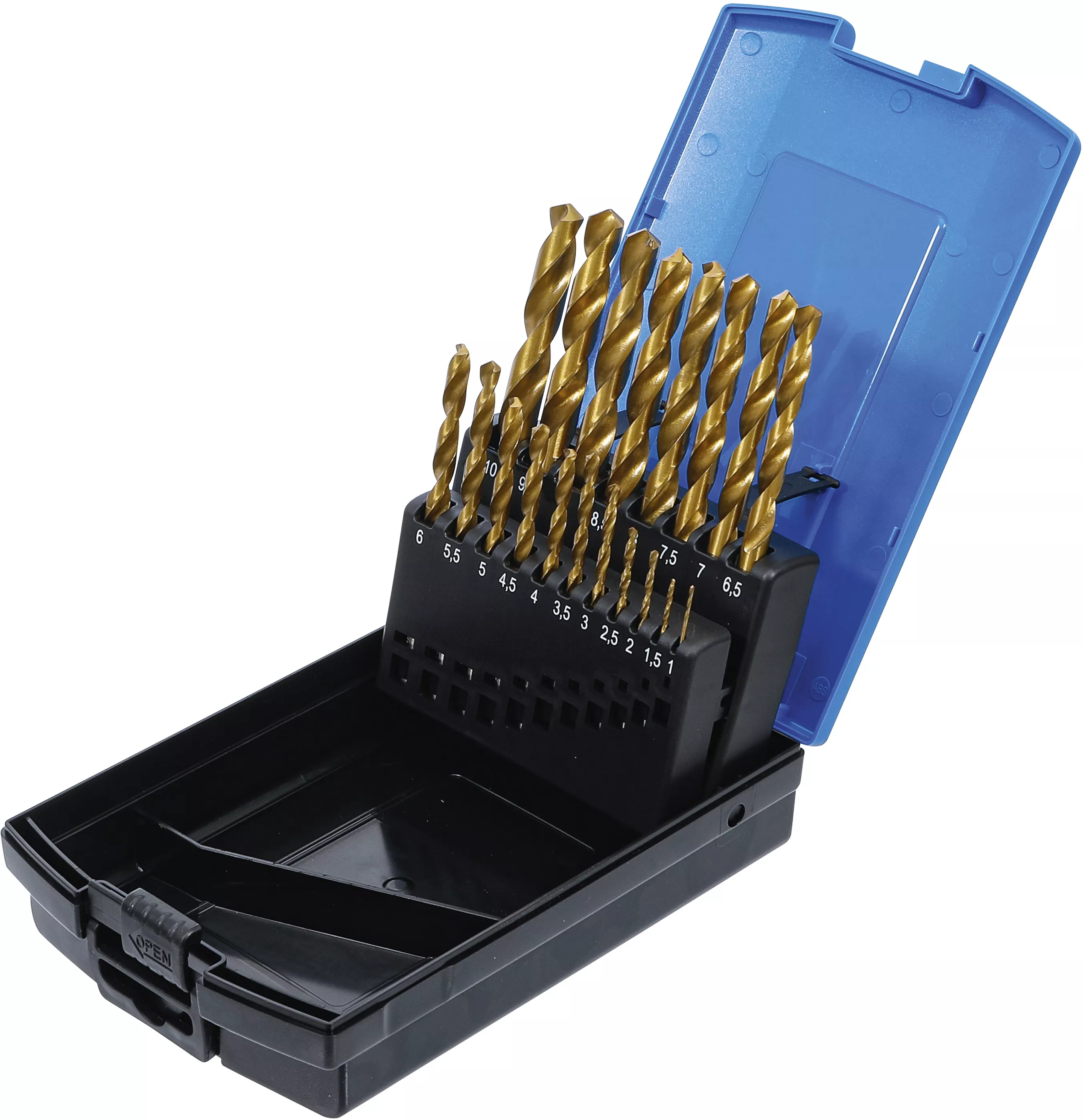 Set burghie spiralate | HSS | titan nitrurat | 1 - 10 mm | 19 piese [2]